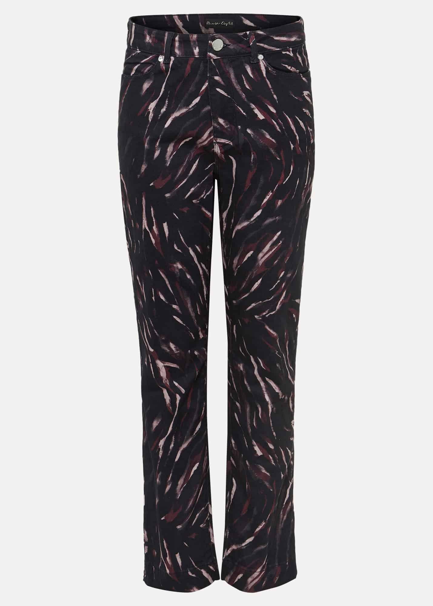 Ramona Zebra Print Straight Leg Jeans