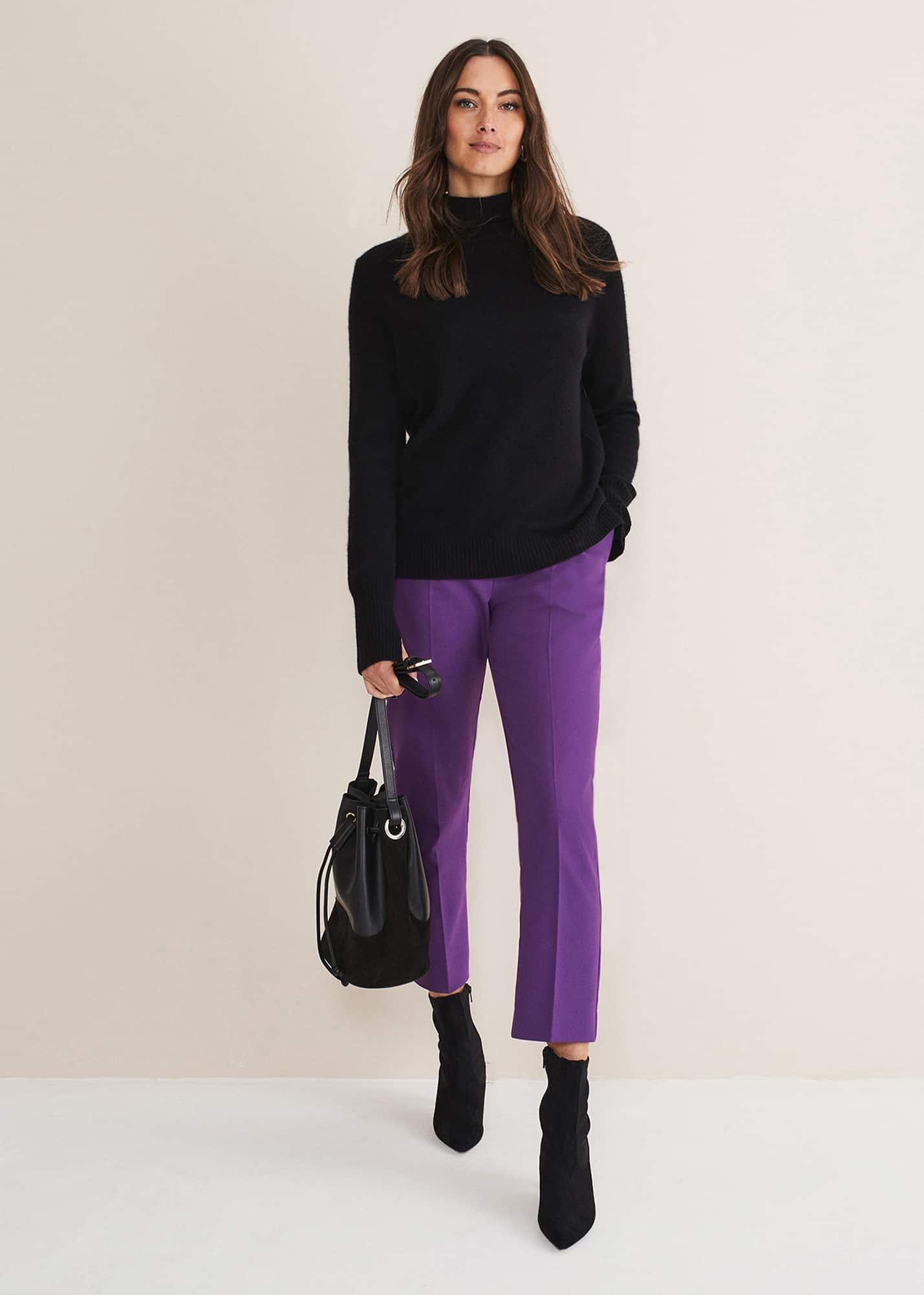Julianna Cropped Straight Leg Trousers