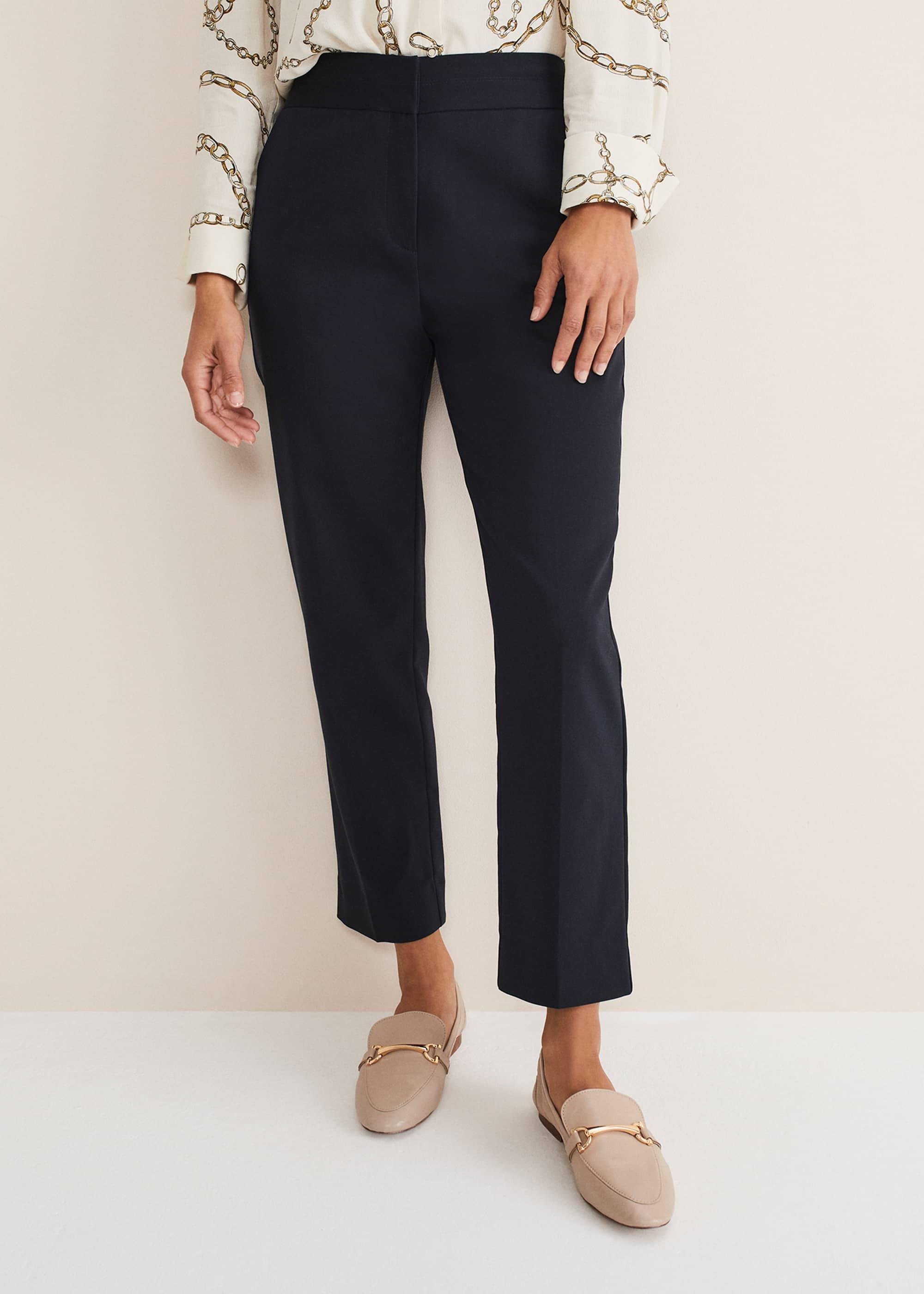 Julianna Cropped Straight Leg Trousers