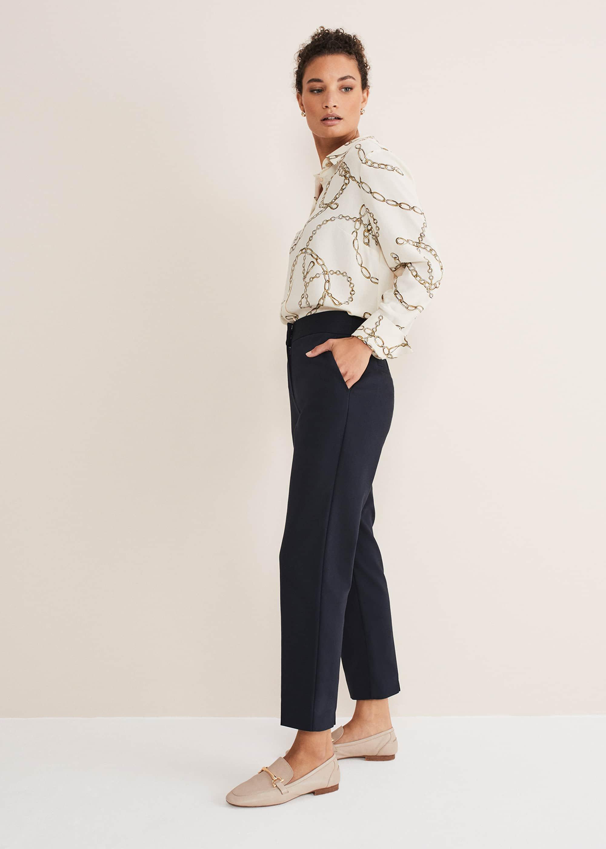 Julianna Cropped Straight Leg Trousers