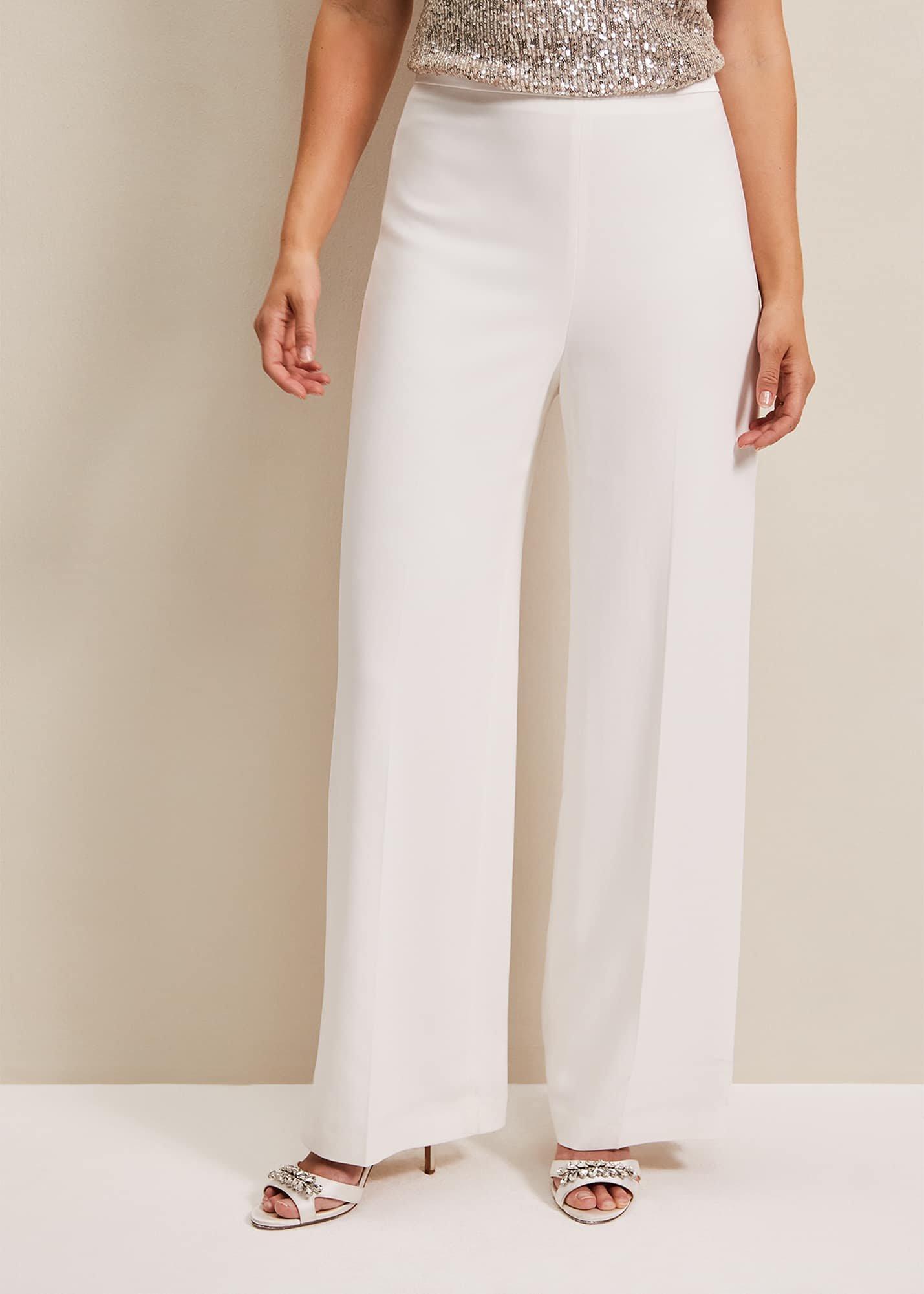 Beatriz Satin Wide Leg Bridal Trousers