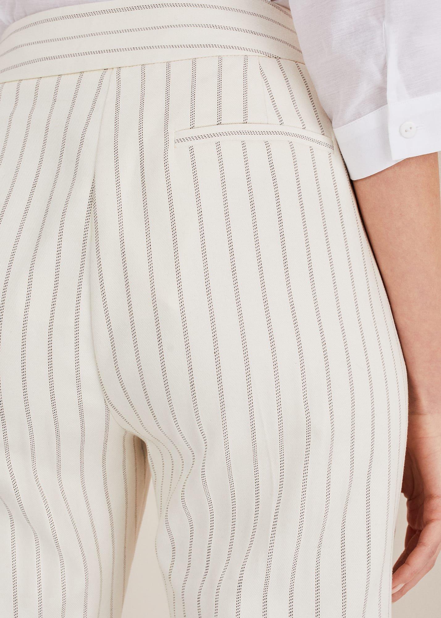 Ariella Pinstripe Straight Leg Trousers