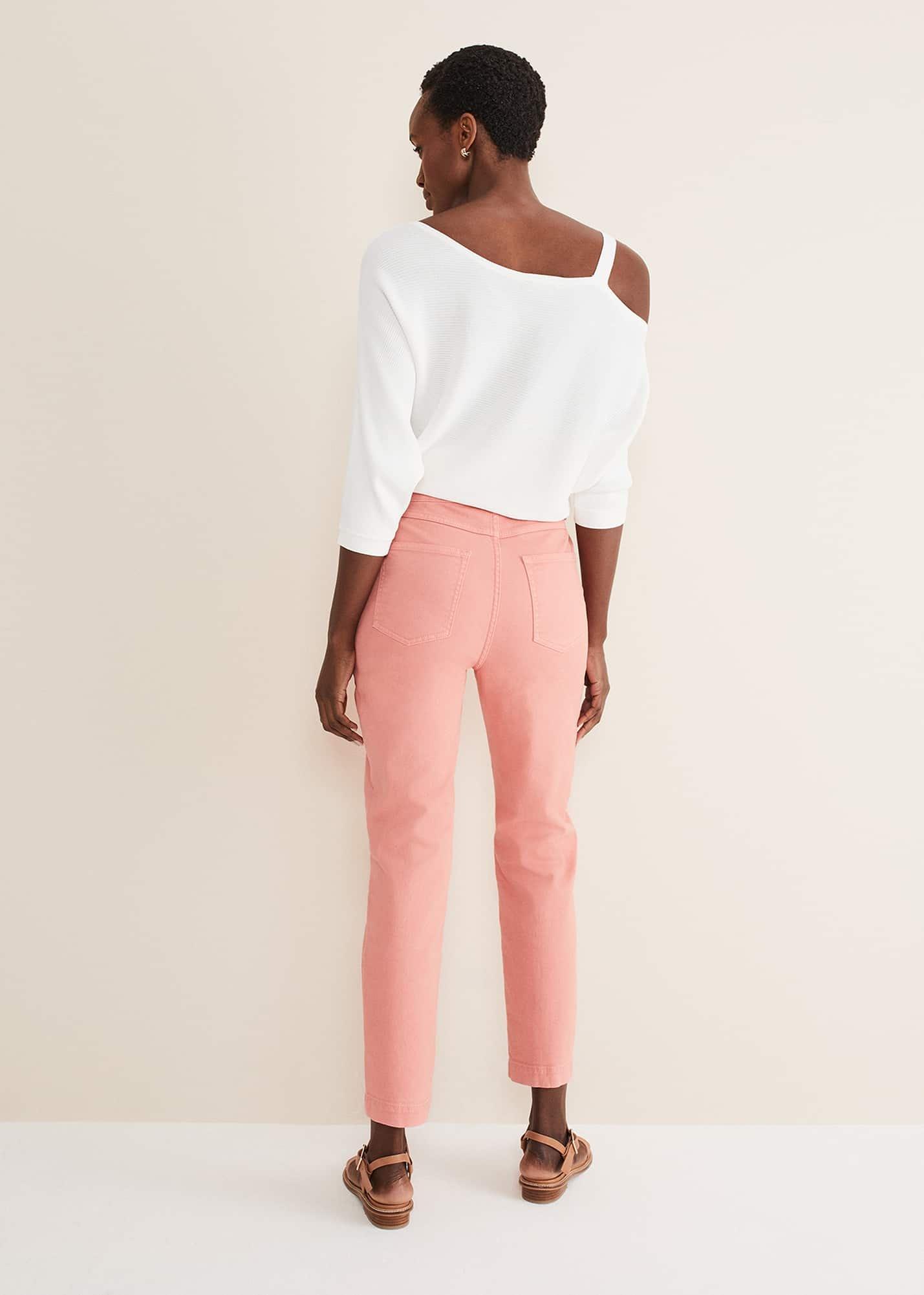 Karlie Button Through Straight Leg Jeans