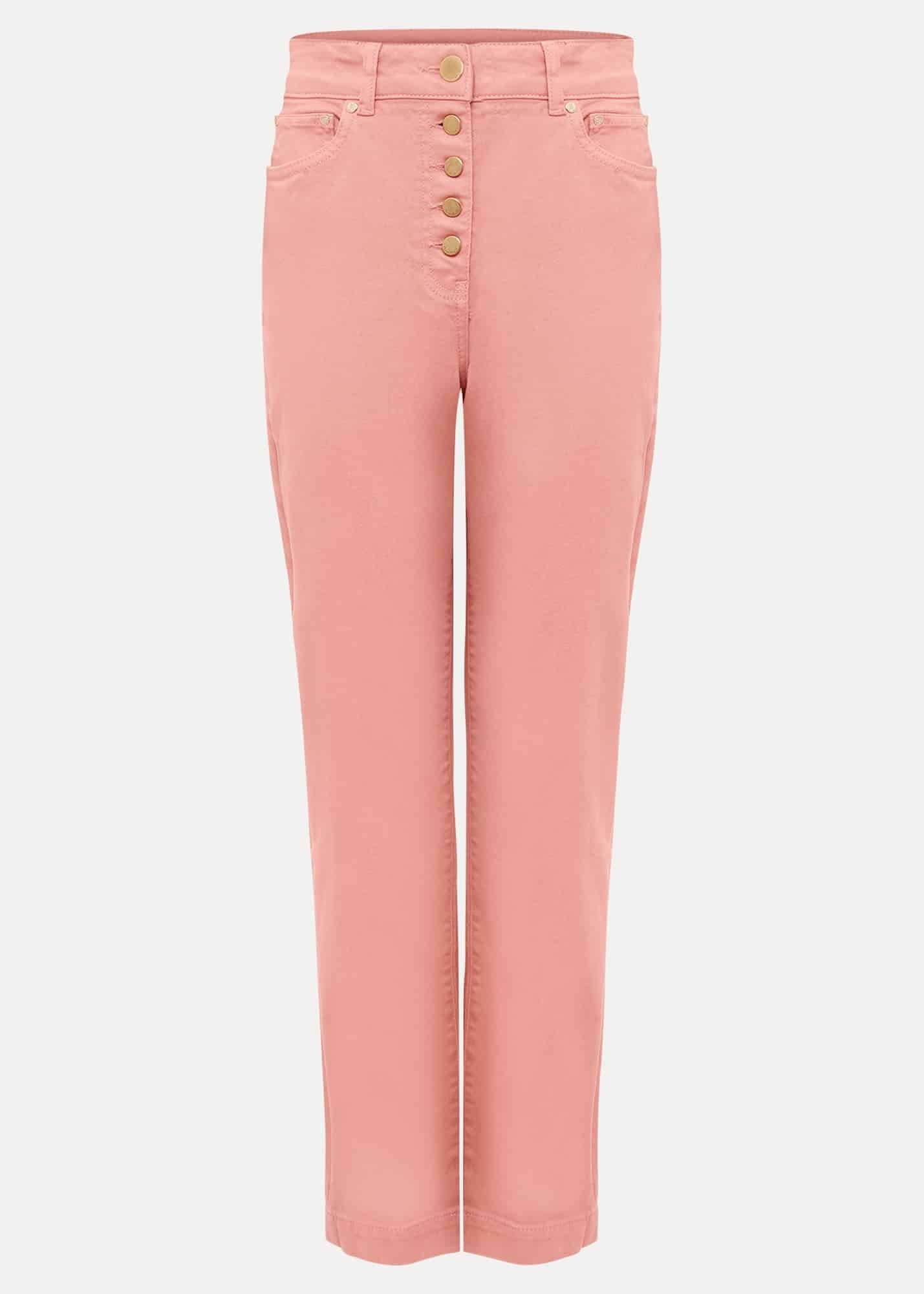 Karlie Button Through Straight Leg Jeans