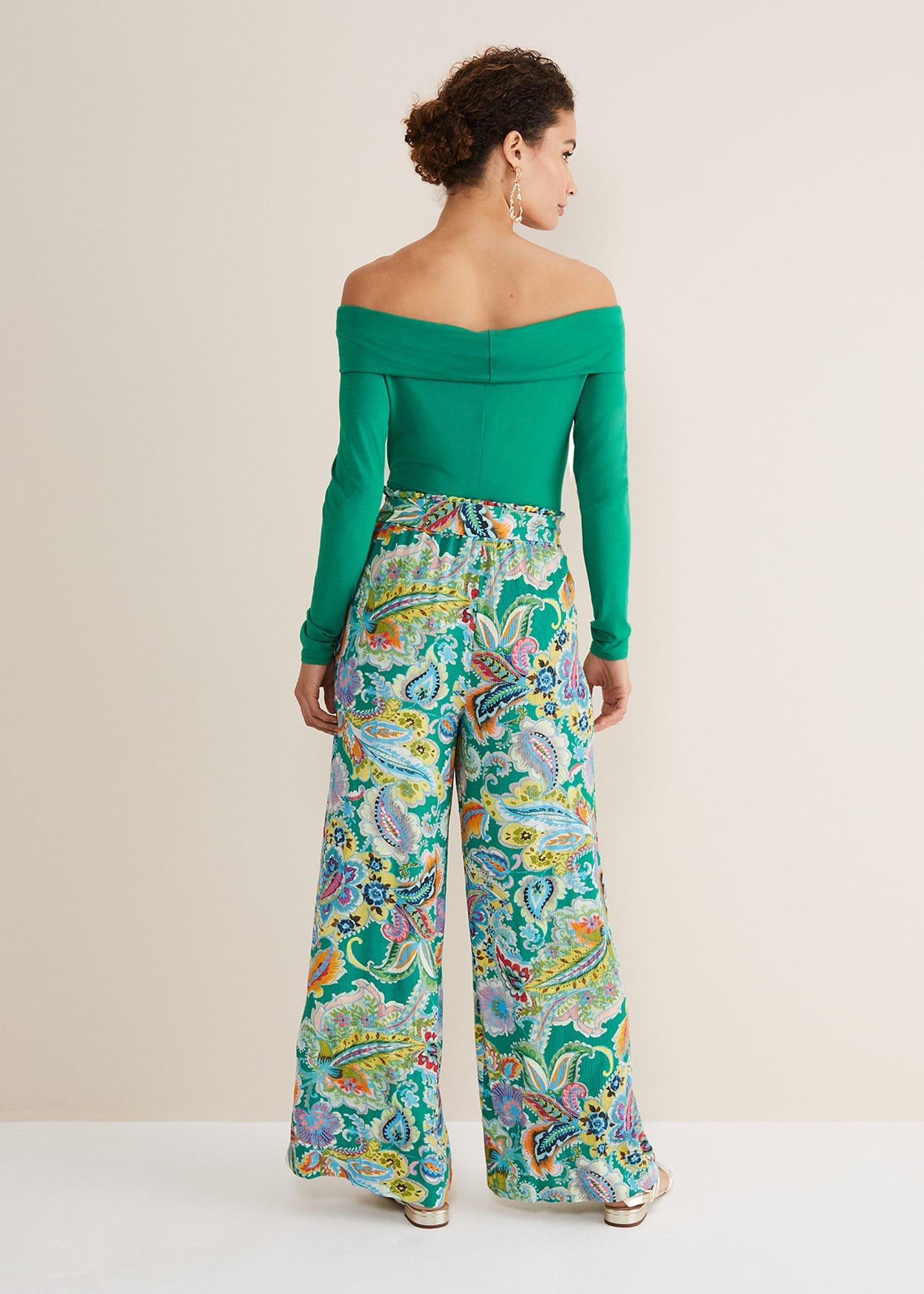 Paisley Wide Leg Trousers