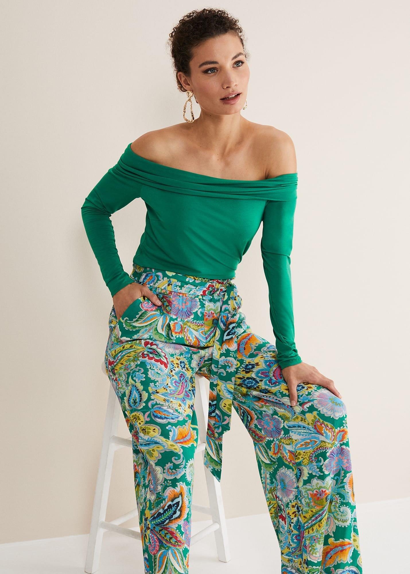 Paisley Wide Leg Trousers
