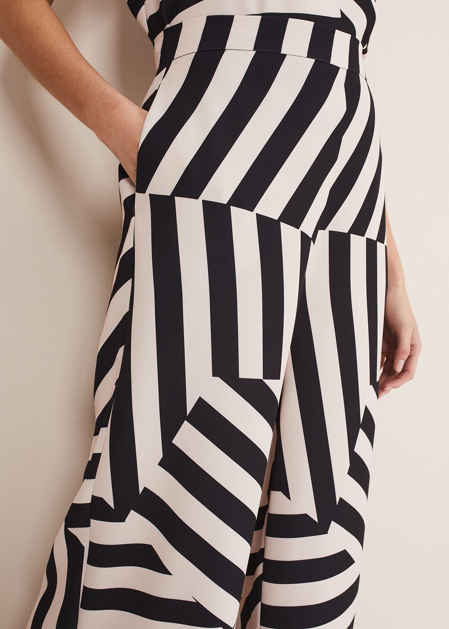Phillis Striped Wide Leg Trousers