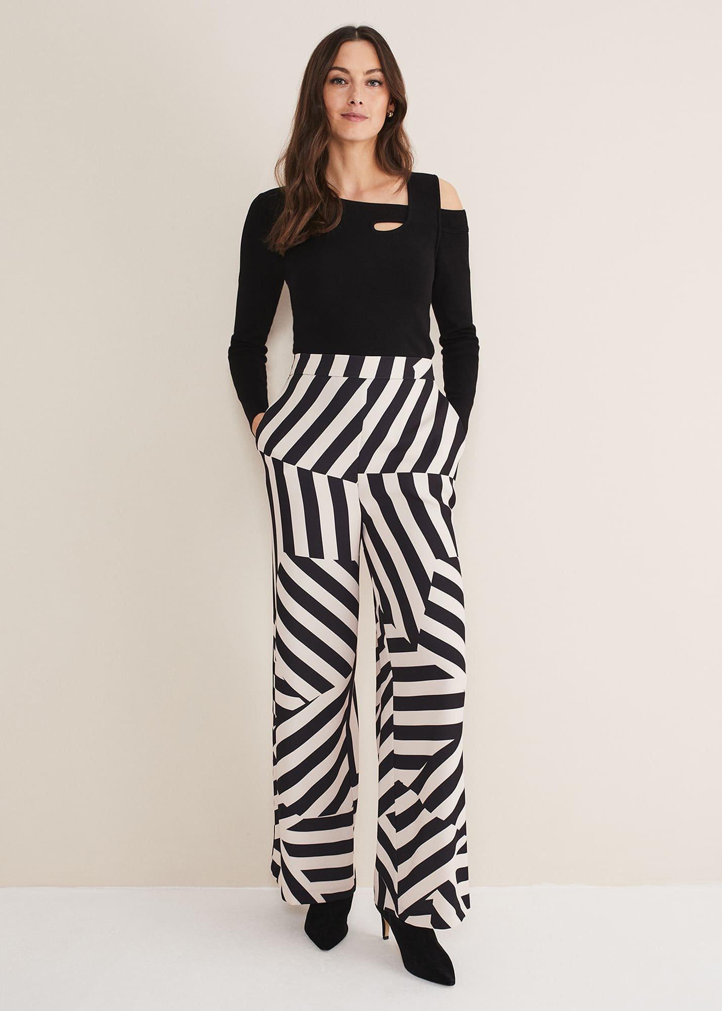 Phillis Striped Wide Leg Trousers