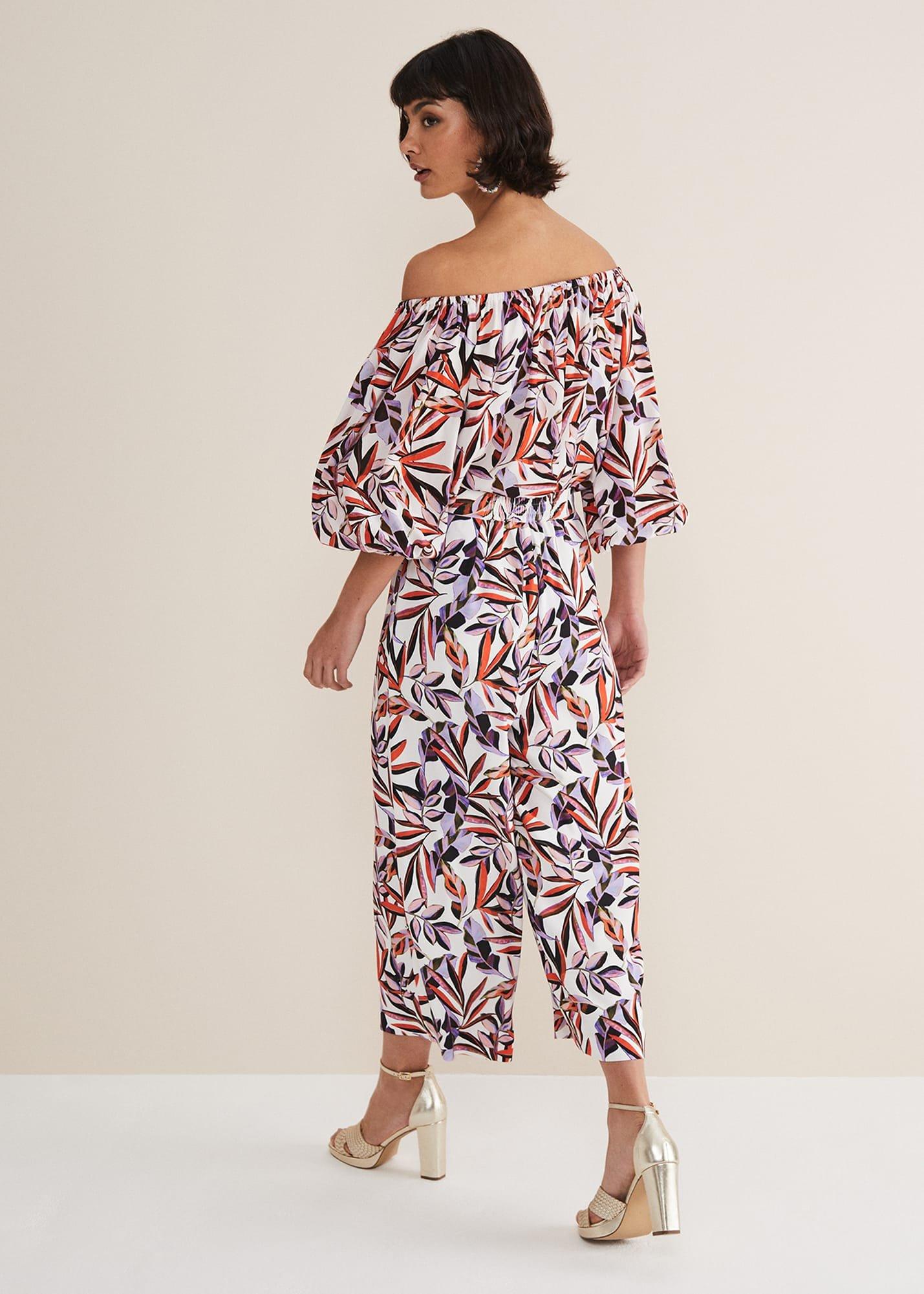 Lois Leaf Print Culottes