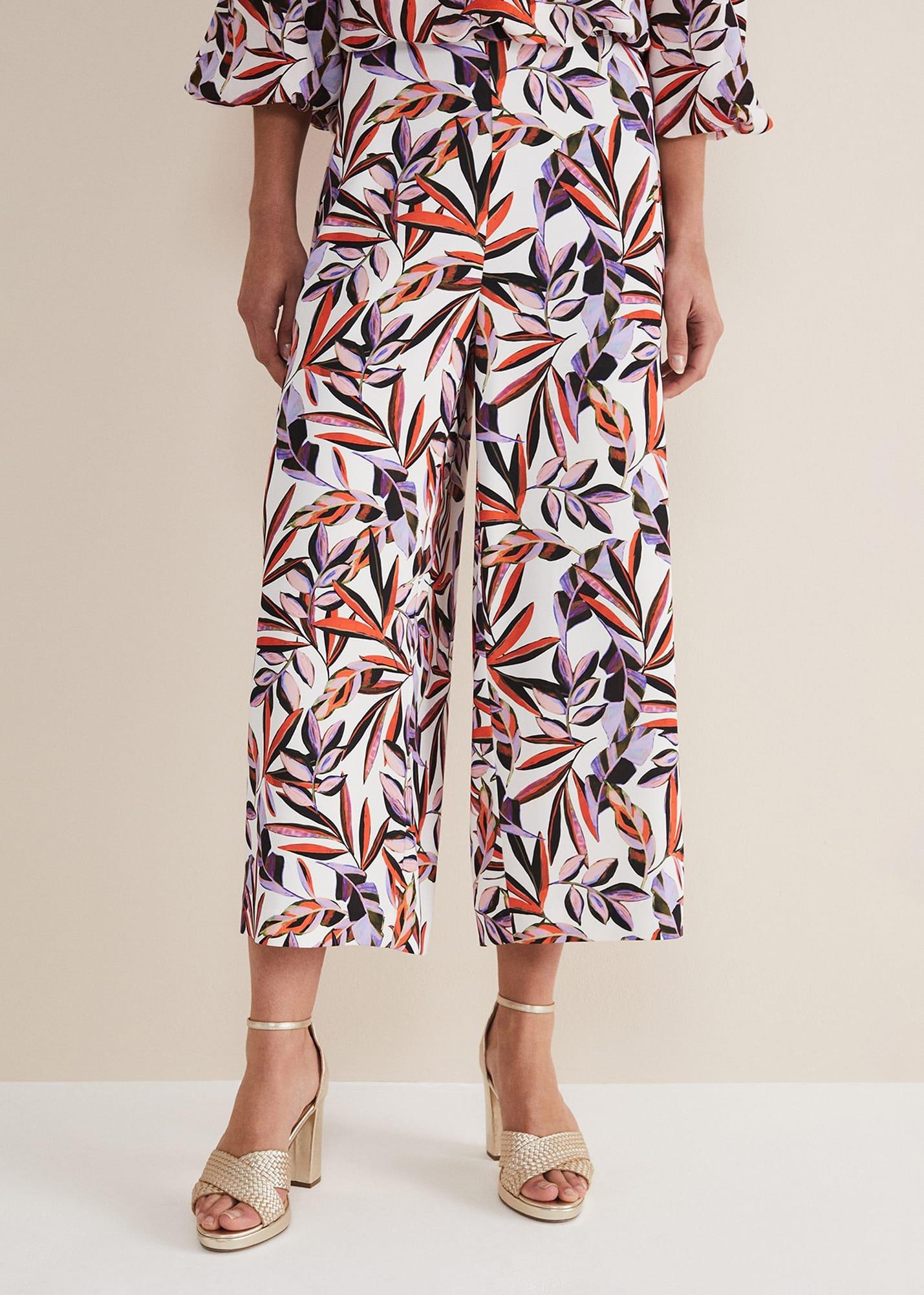 Lois Leaf Print Culottes