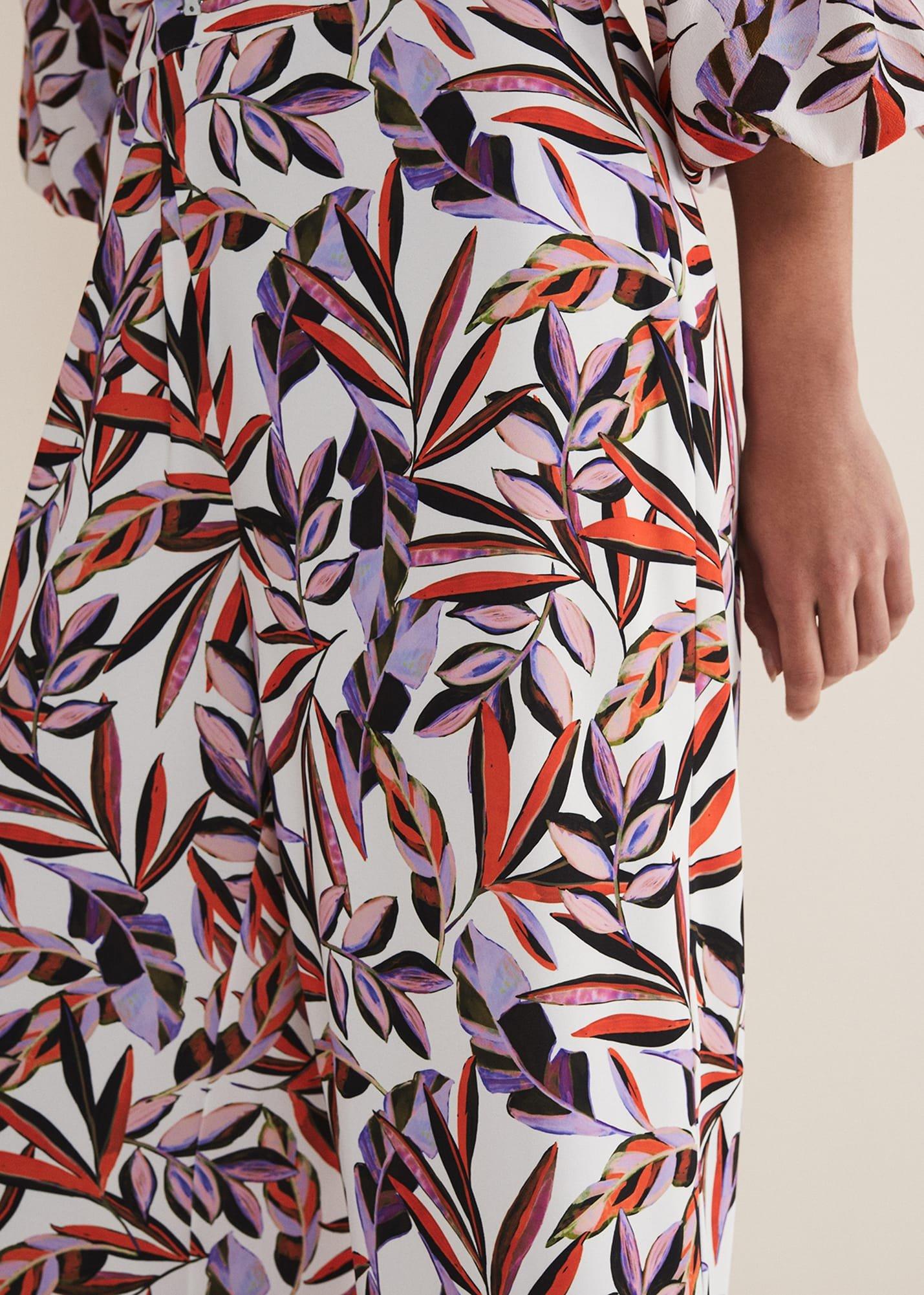 Lois Leaf Print Culottes