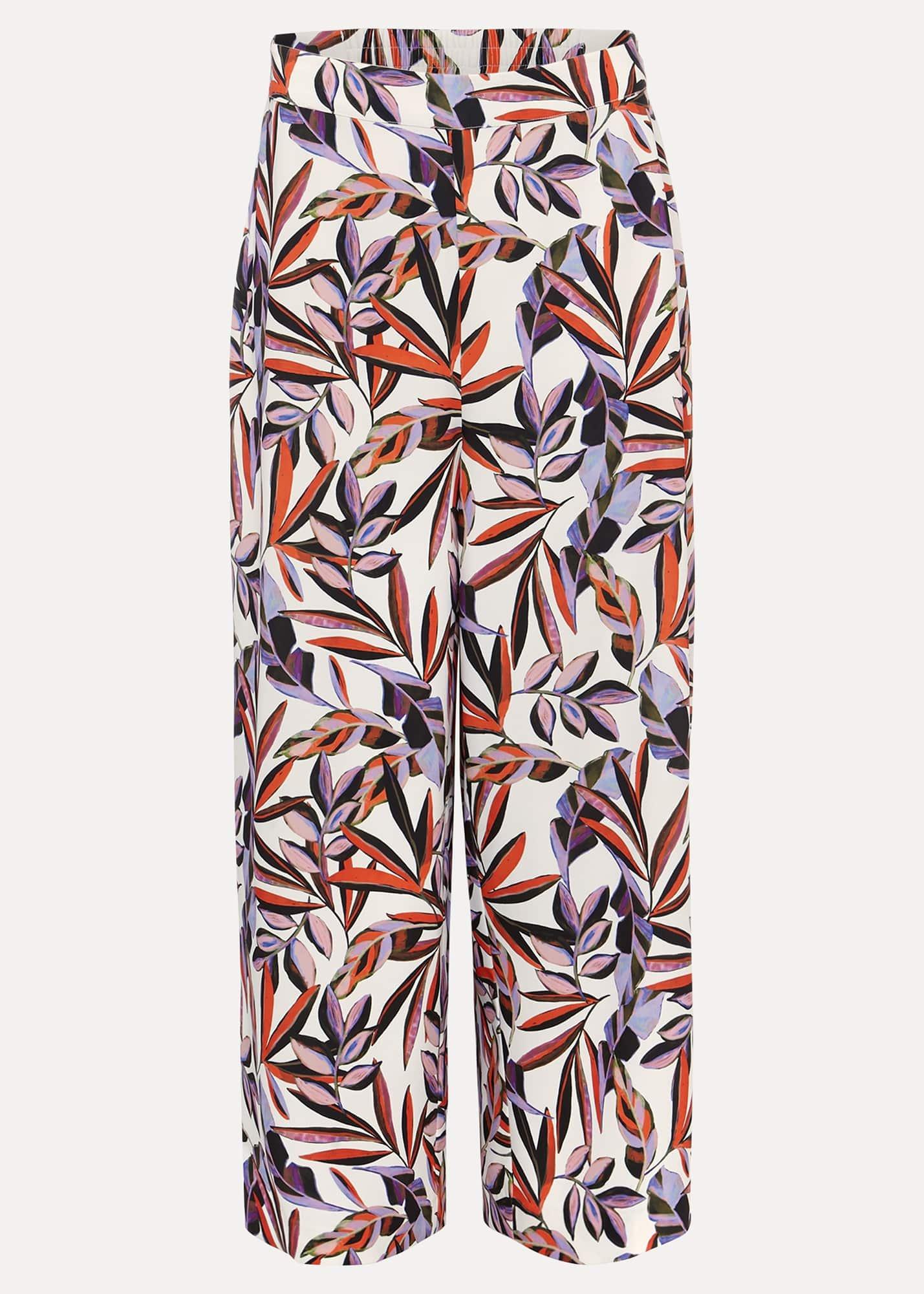 Lois Leaf Print Culottes