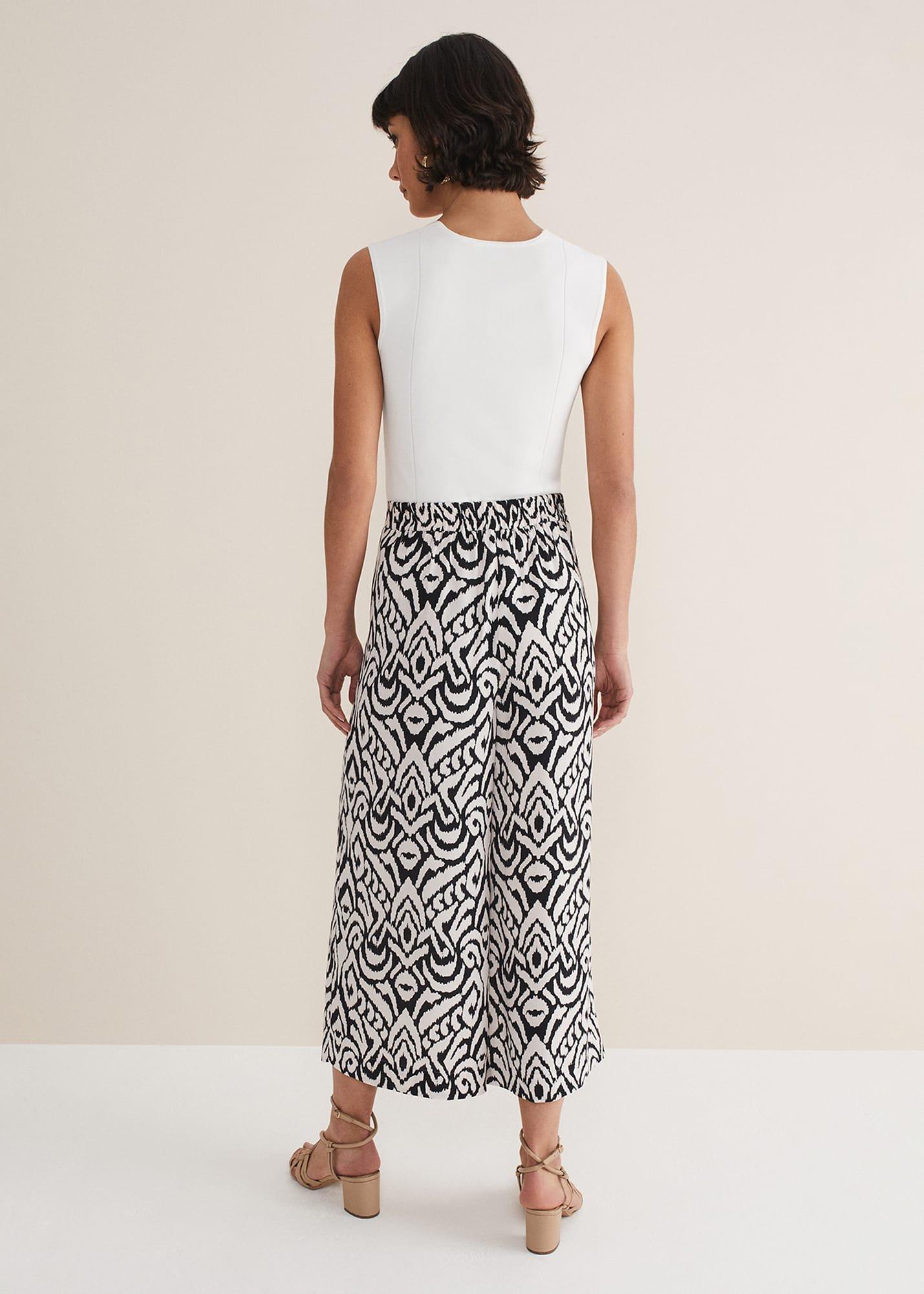 Malaya Printed Wide Leg Culottes