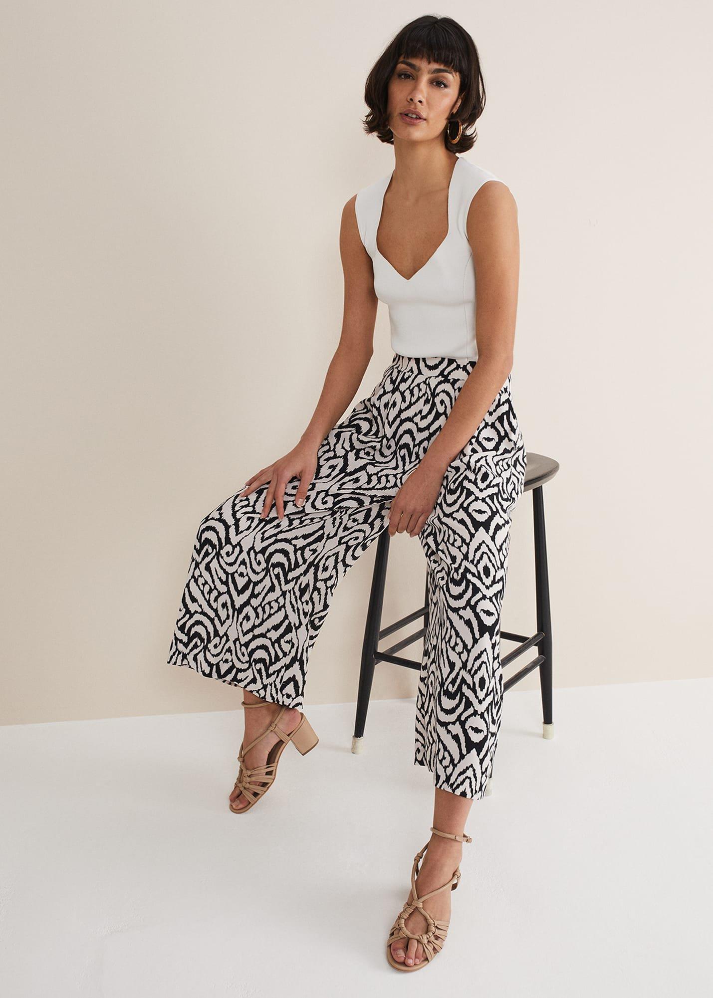 Malaya Printed Wide Leg Culottes