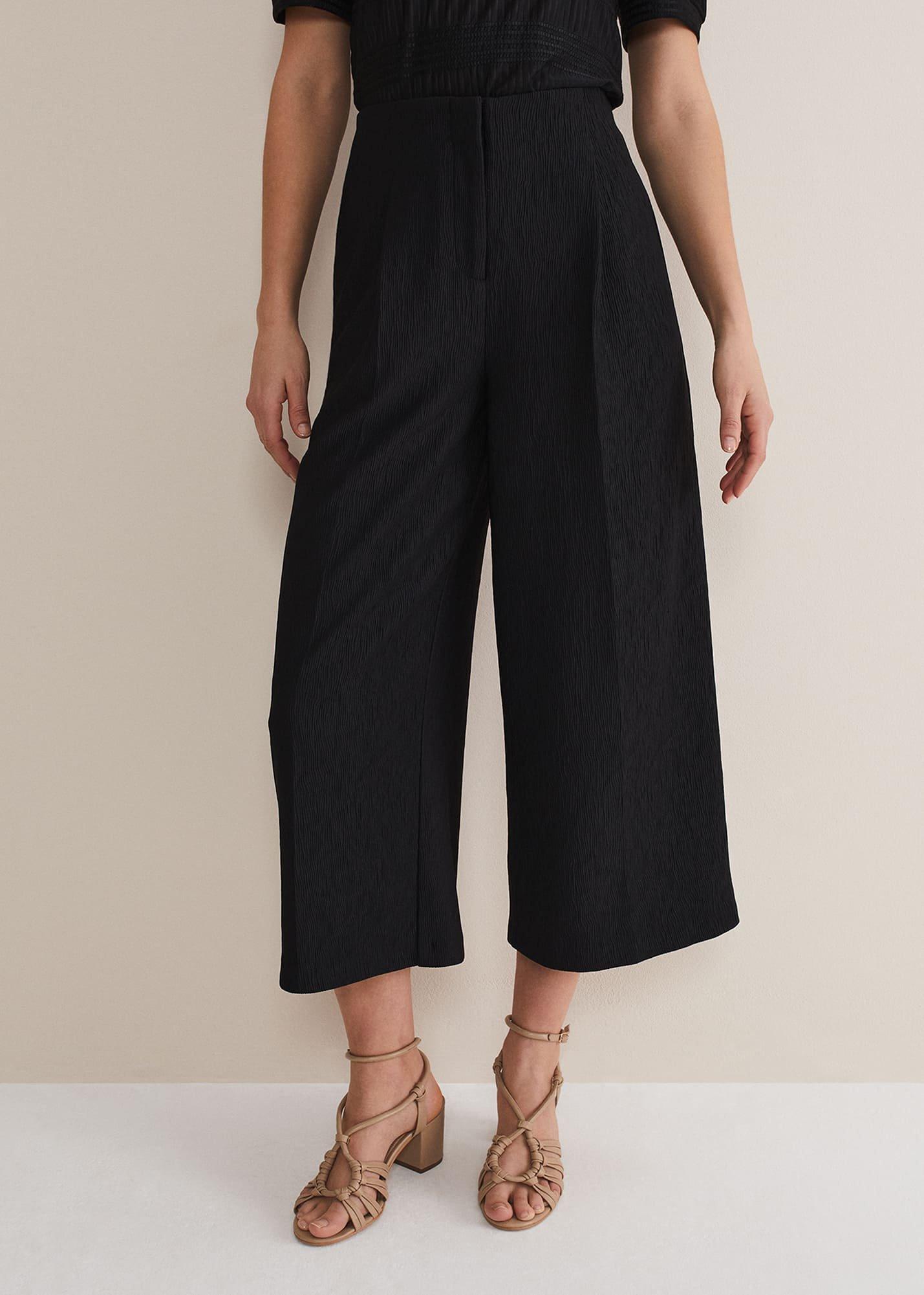 Audrea Black Wide Leg Culottes