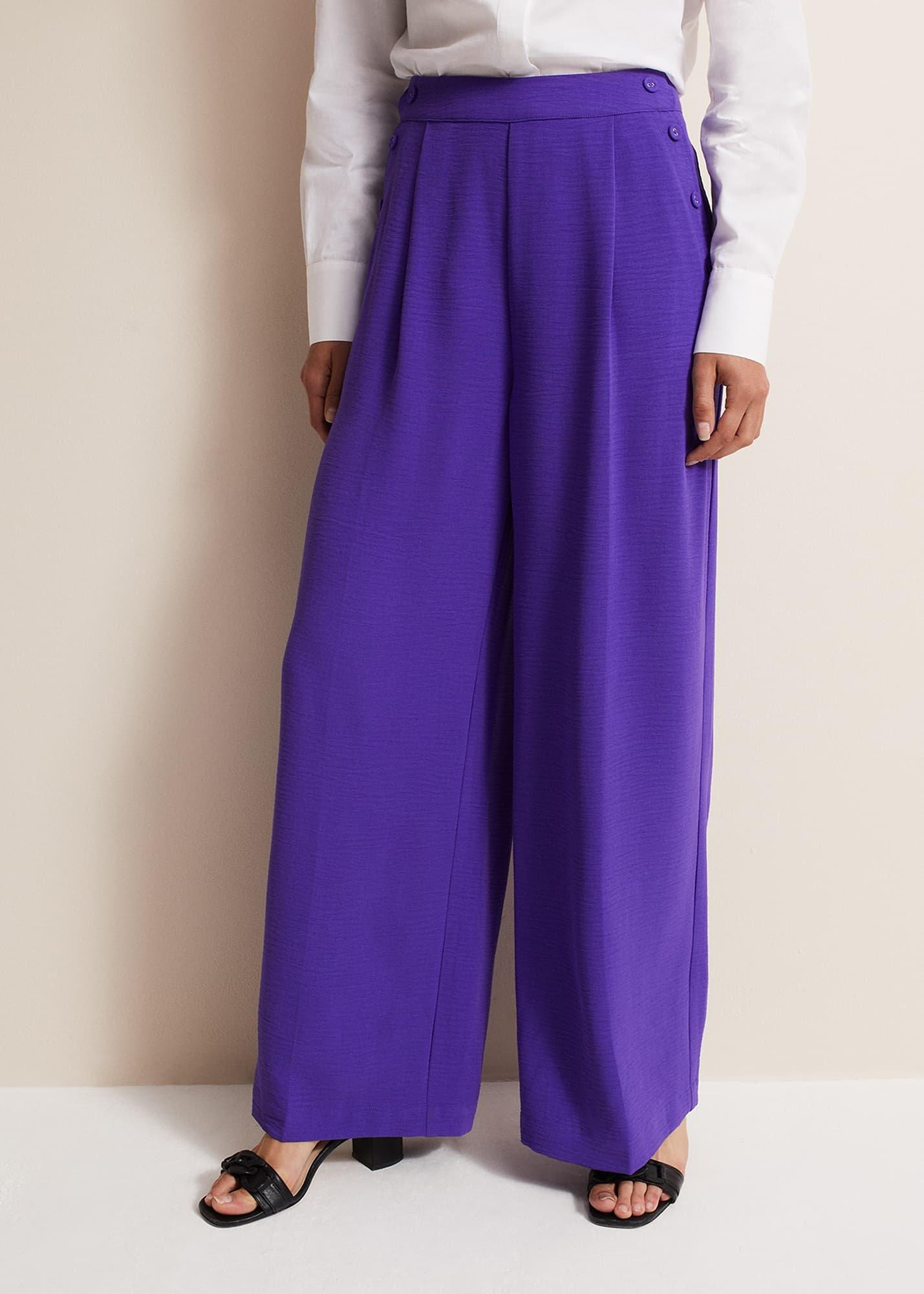 Azylnn Purple Wide Leg Trousers