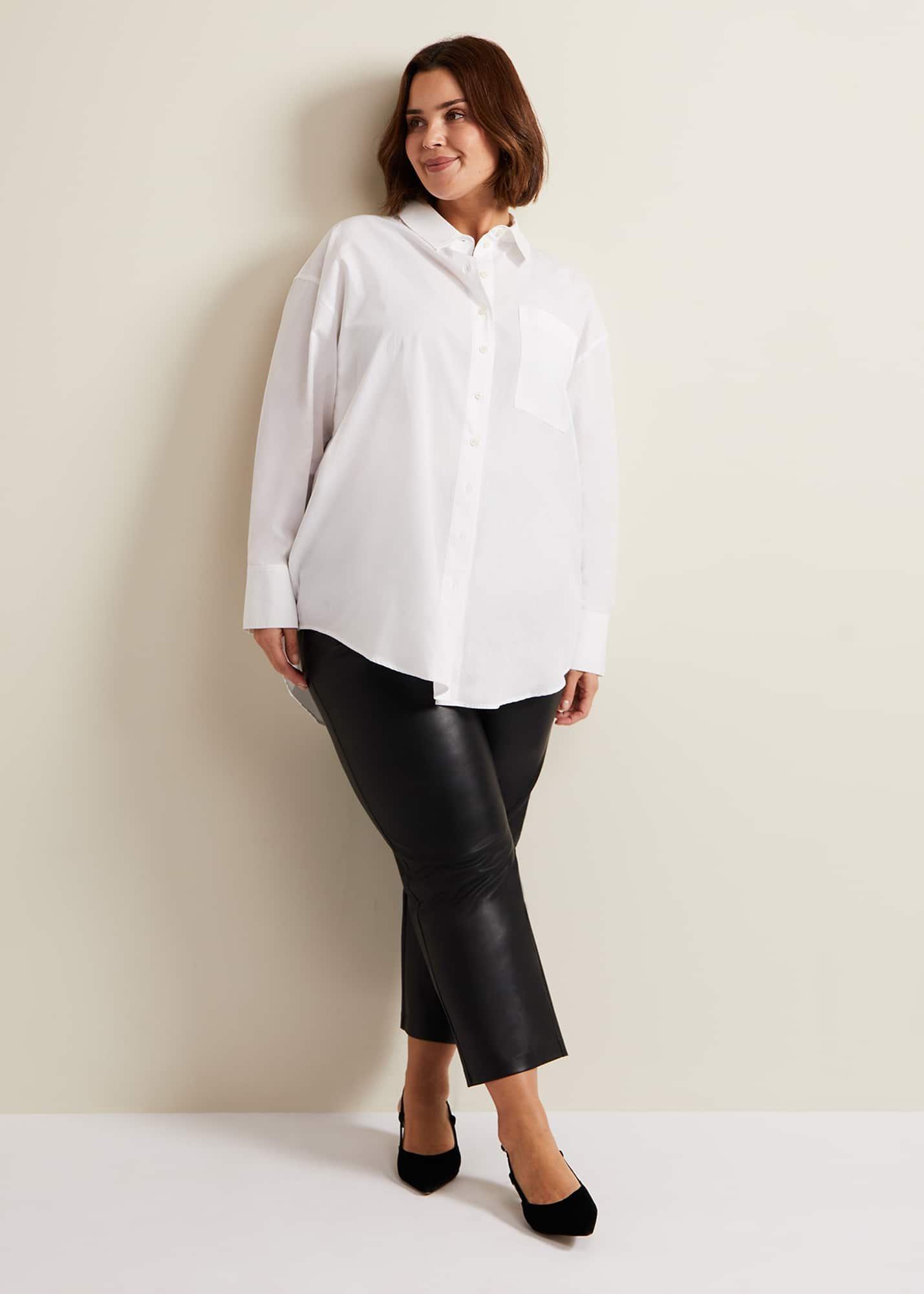 Emeline Black Faux Leather Culottes