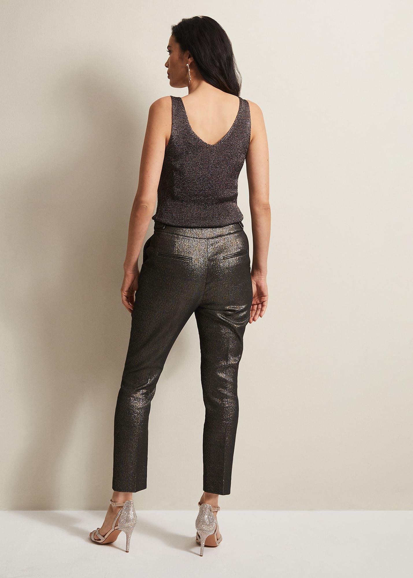 Ulrica Shimmer Straight Leg Trousers