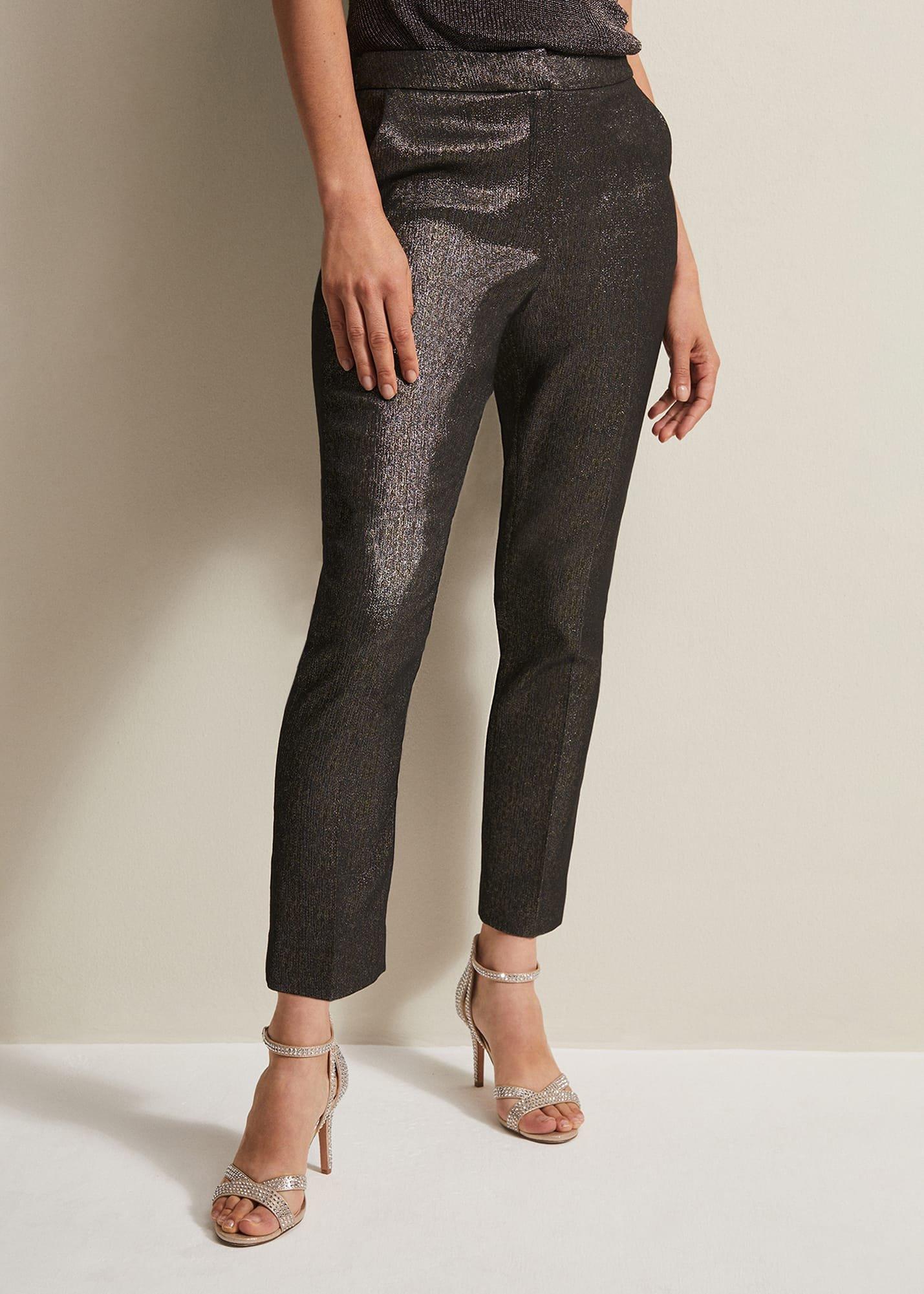 Ulrica Shimmer Straight Leg Trousers