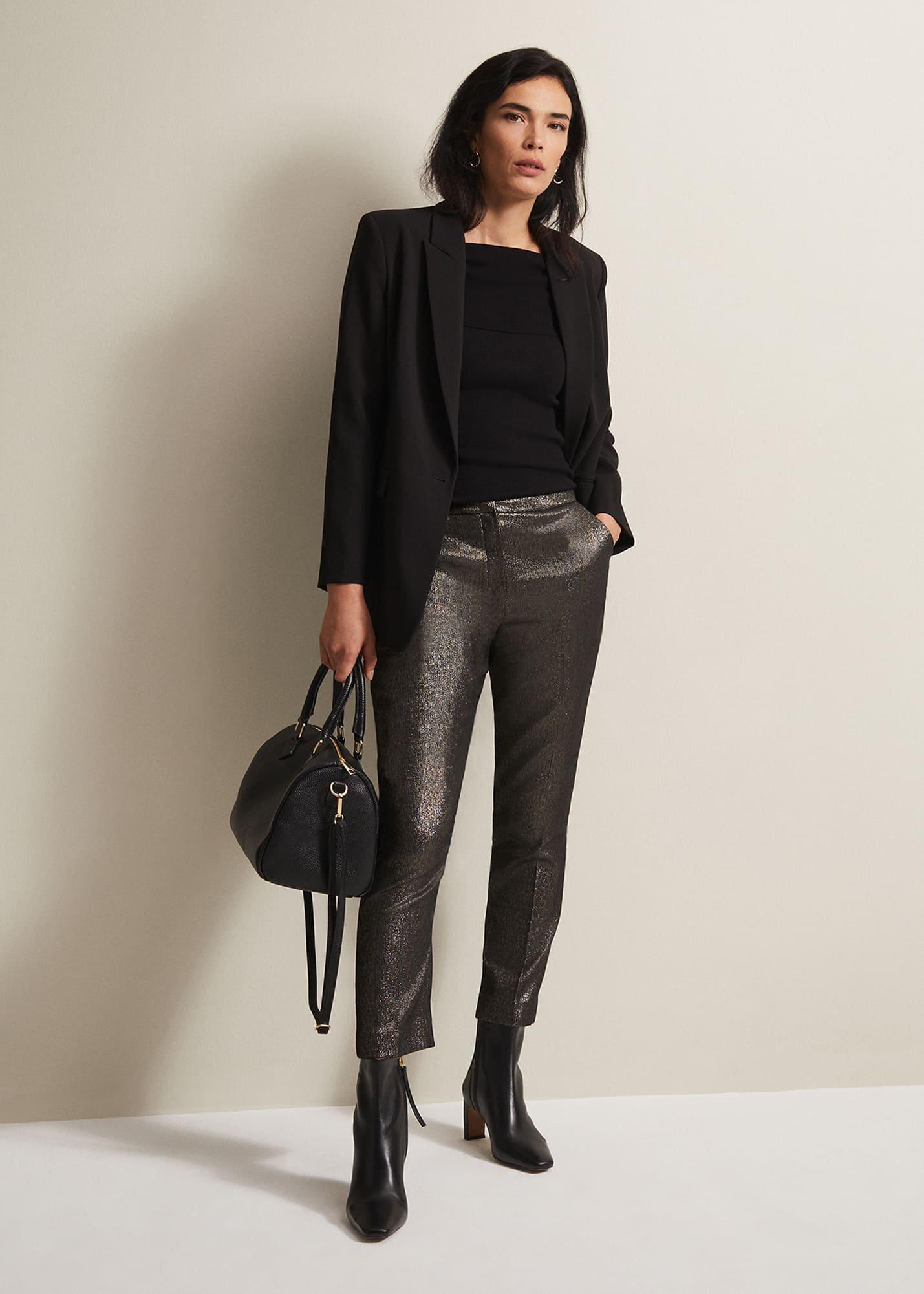 Ulrica Shimmer Straight Leg Trousers