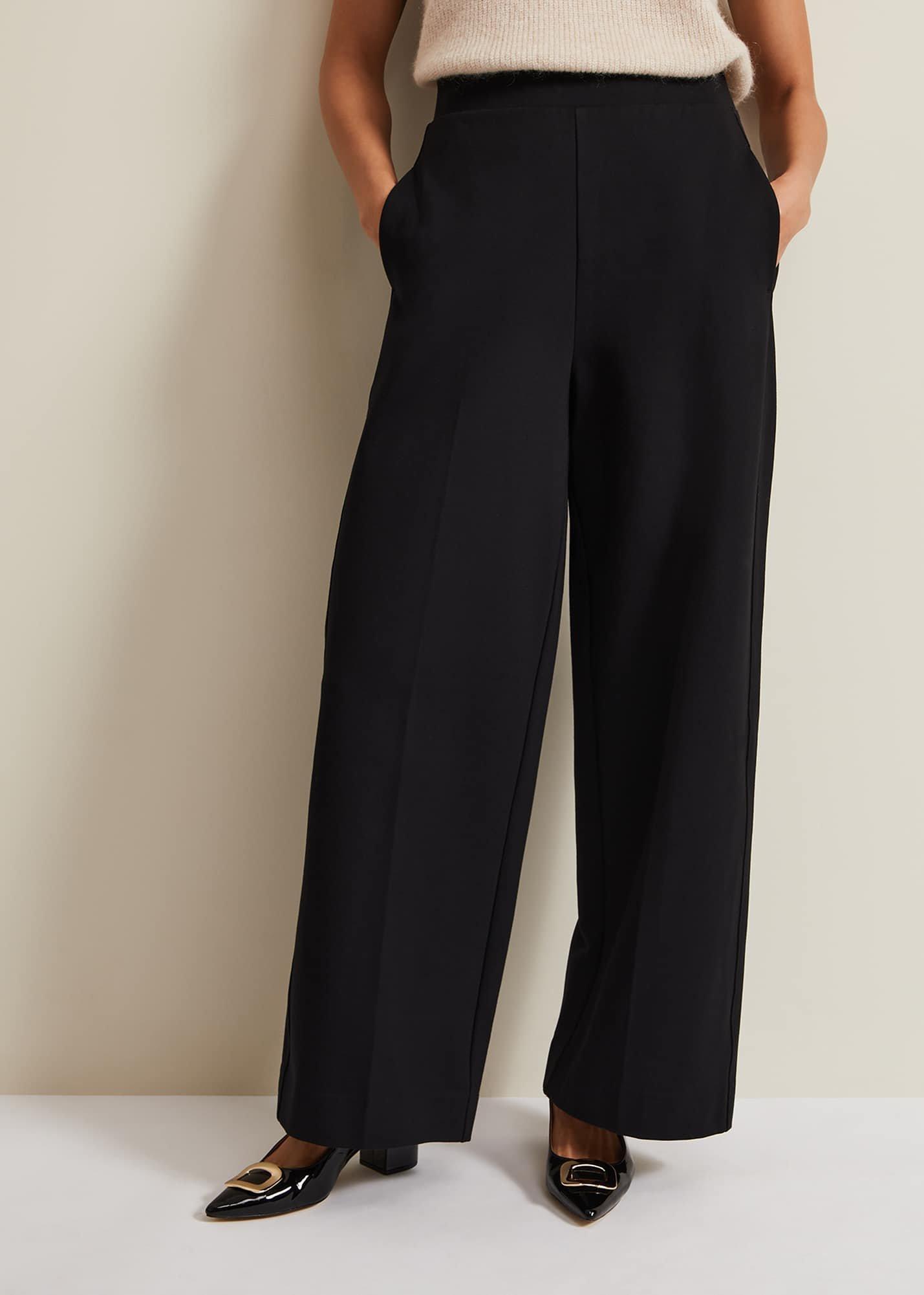 Mila Ponte Wide Leg Trousers