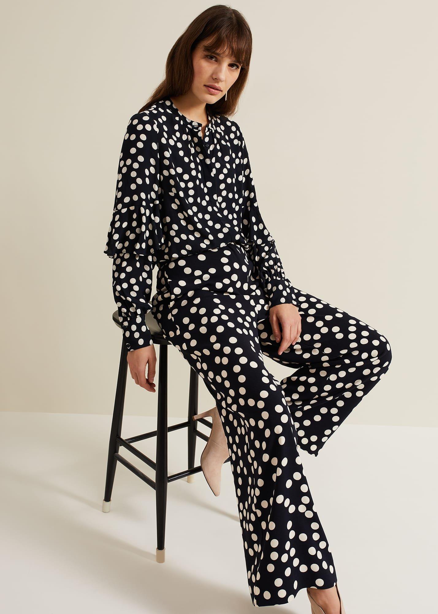 Mairead Polka Dot Wide Leg Trouser