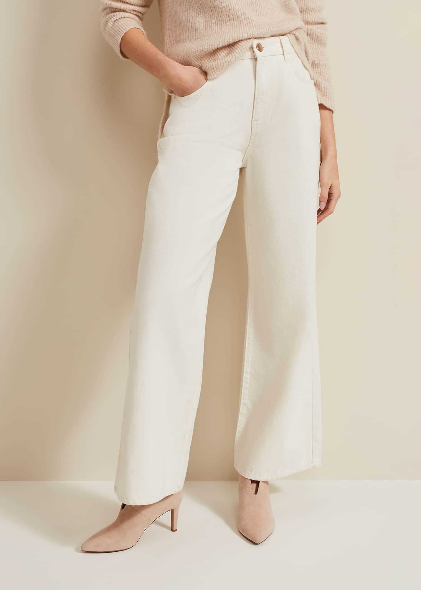 Lorelei Ecru Wide Leg Jean