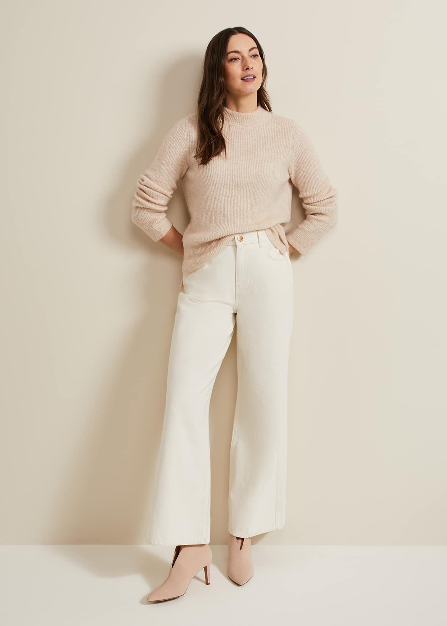 Lorelei Ecru Wide Leg Jean