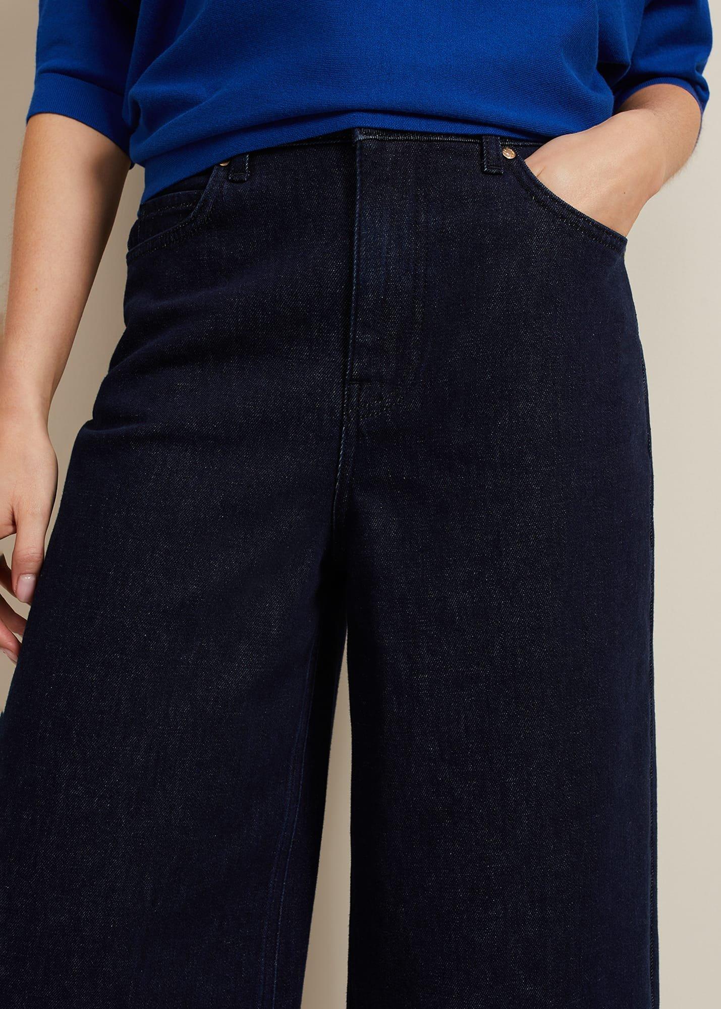 Leyla Dark Wash Denim Culotte