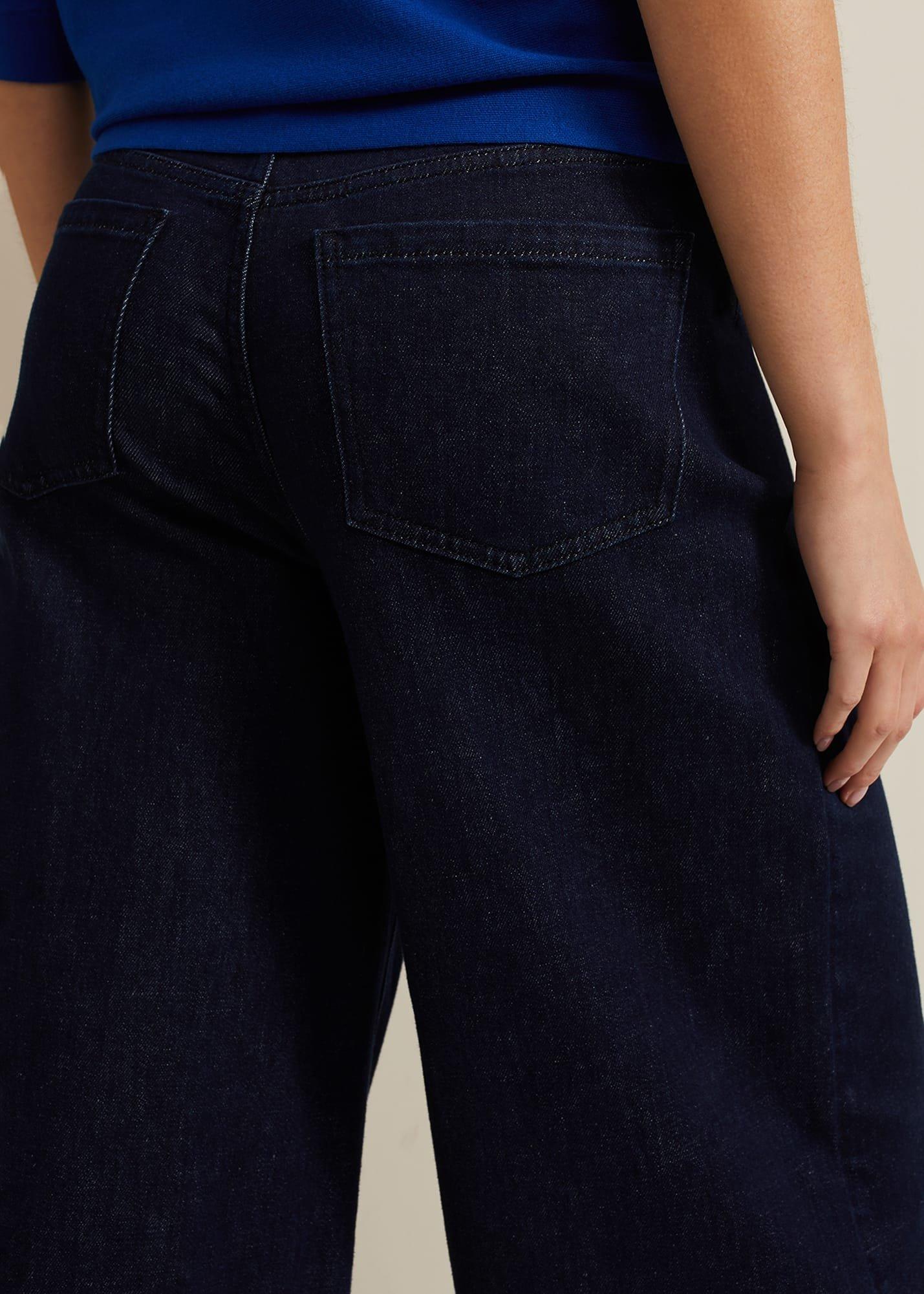 Leyla Dark Wash Denim Culotte