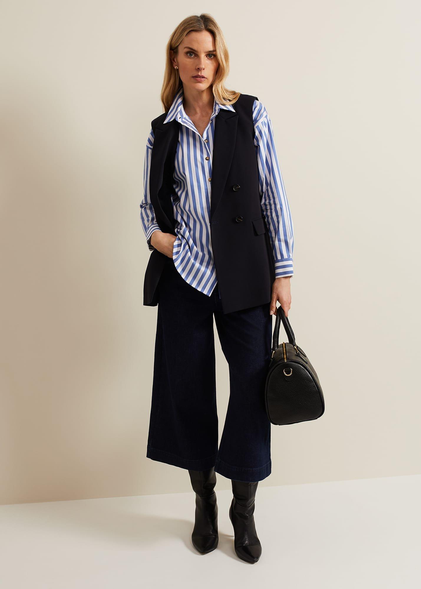 Leyla Dark Wash Denim Culotte