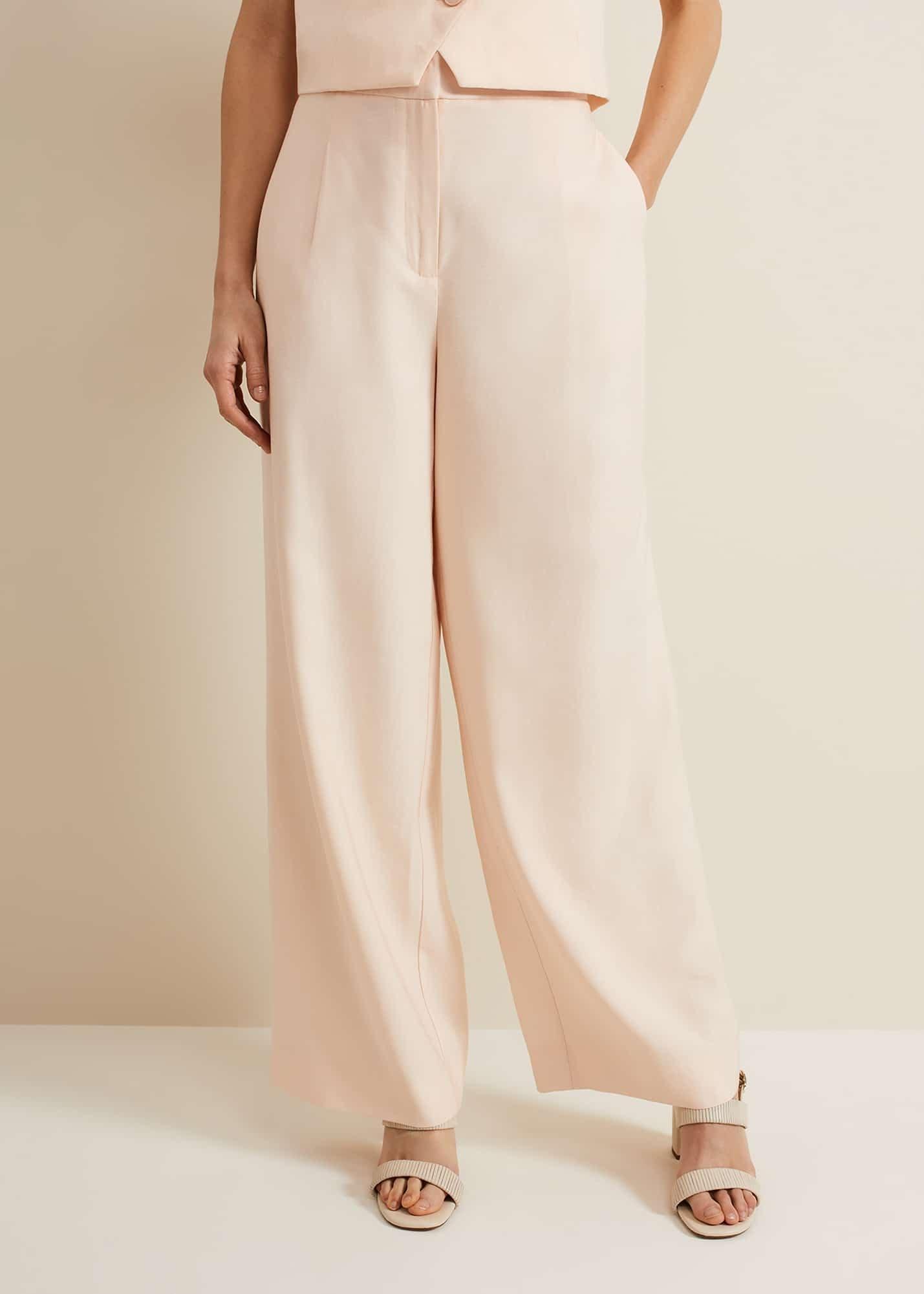 Bianca Wide Leg Peach Trouser