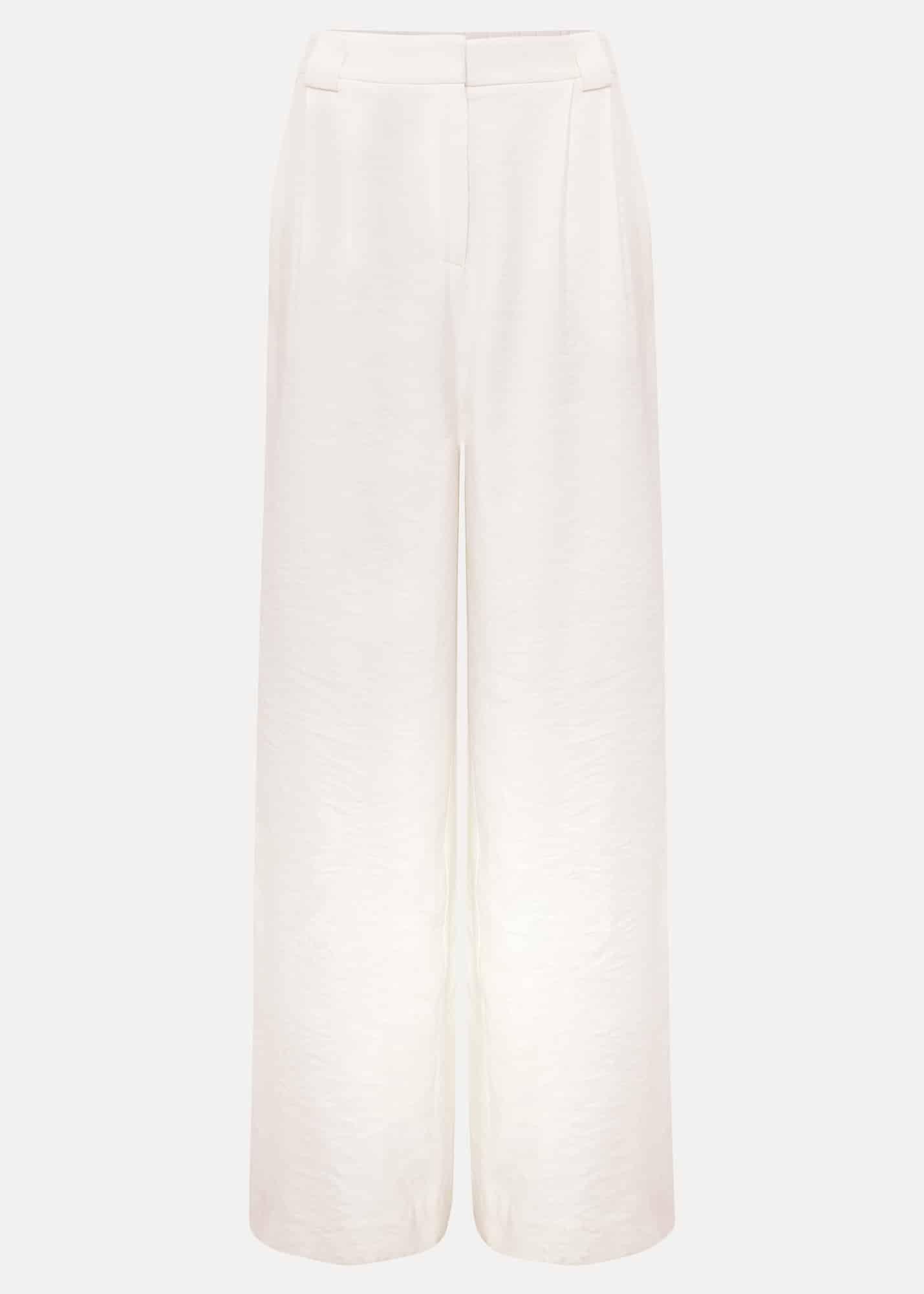 Tyla White Wide Leg Trousers