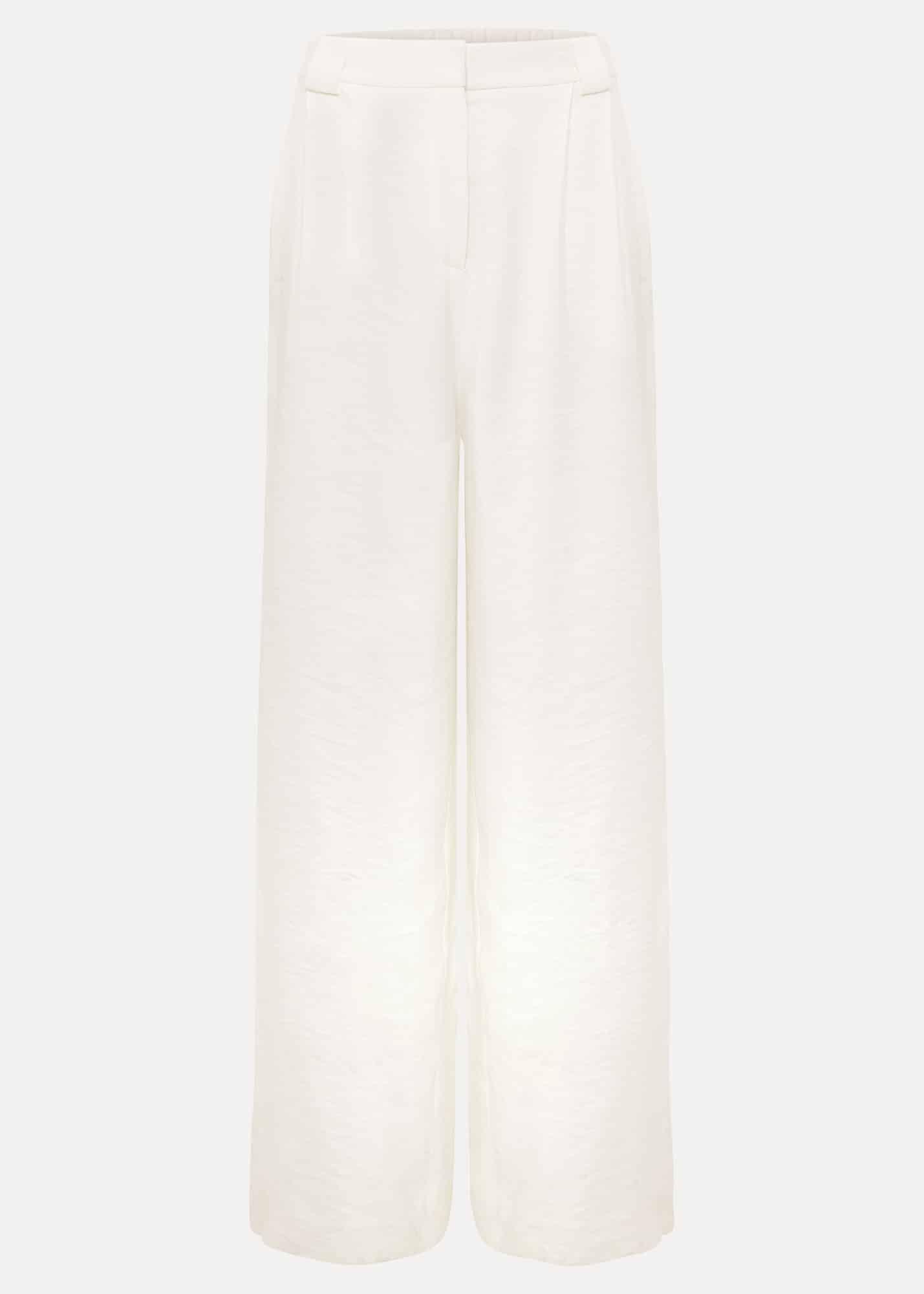 Petite Tyla White Wide Leg Trousers