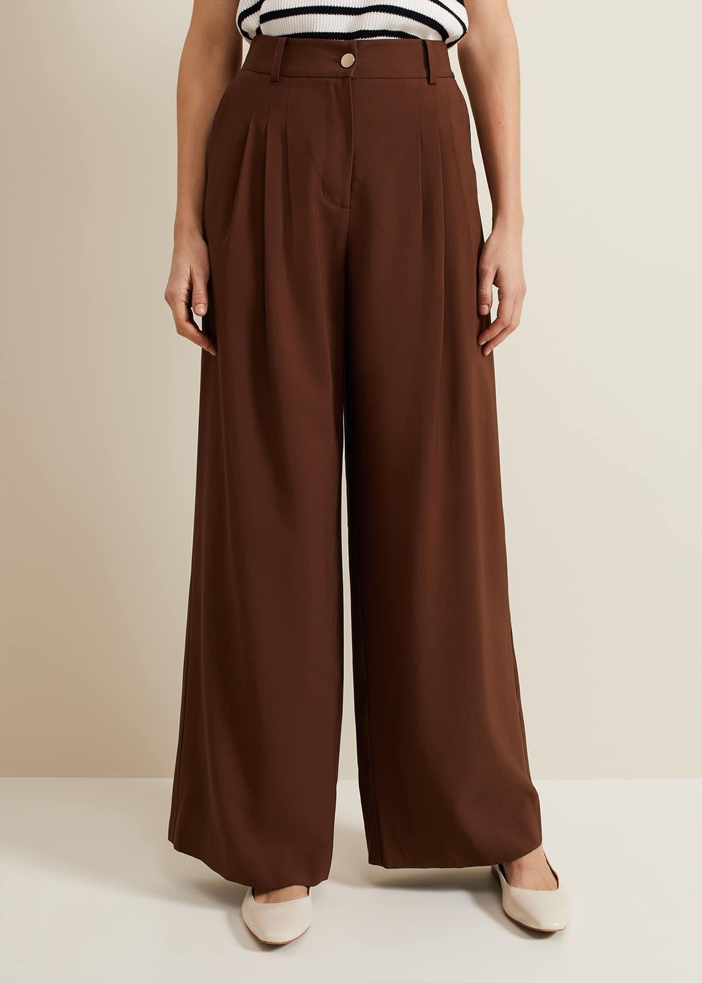 Indiyah Pleated Wide Leg Trousers