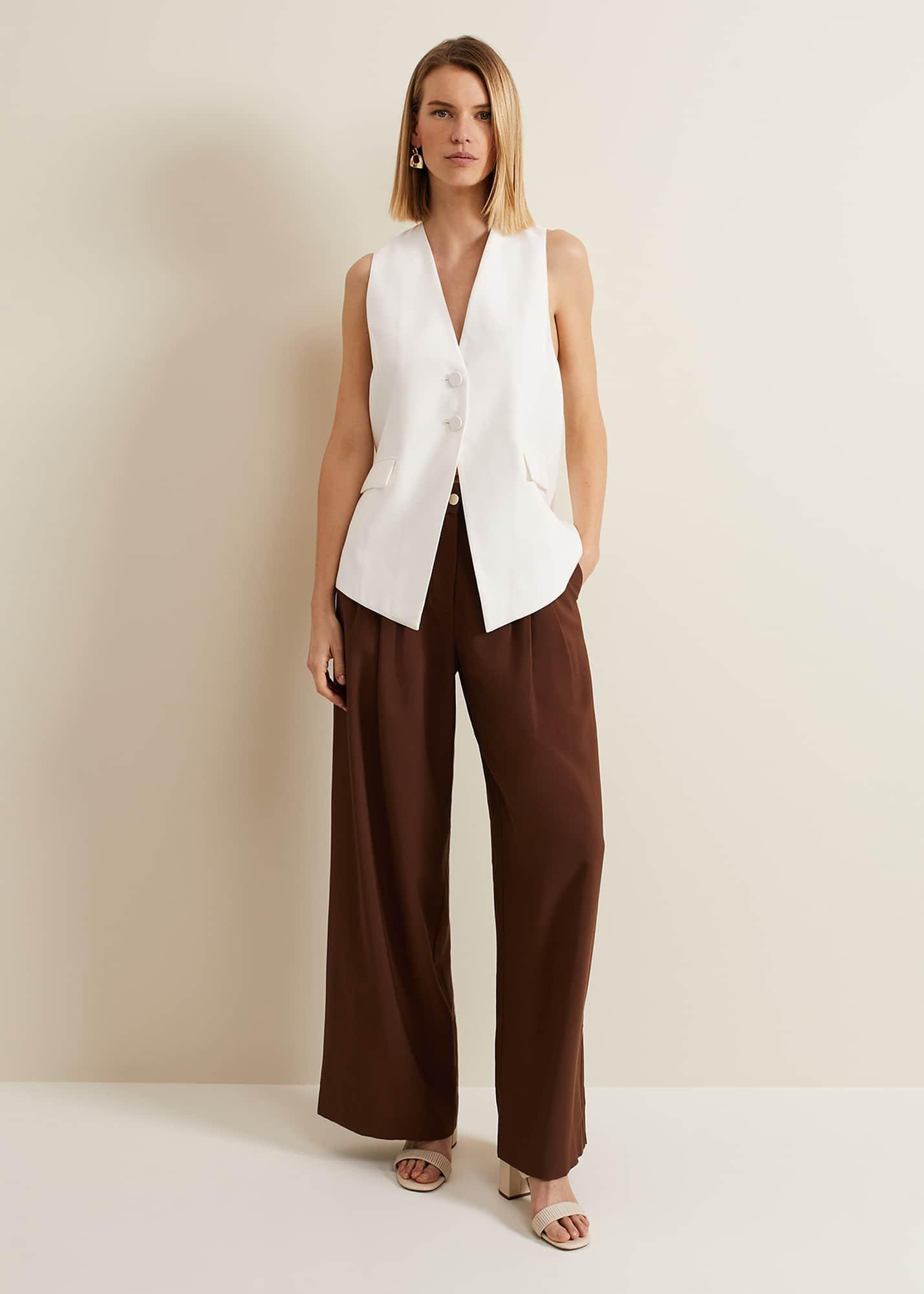 Indiyah Pleated Wide Leg Trousers