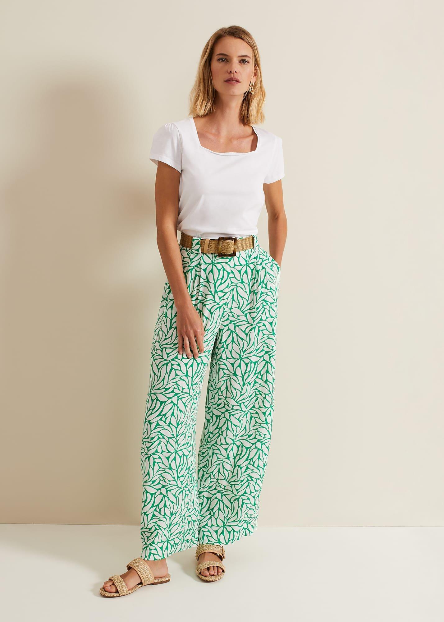 Nylah Printed Wide Leg Trousers