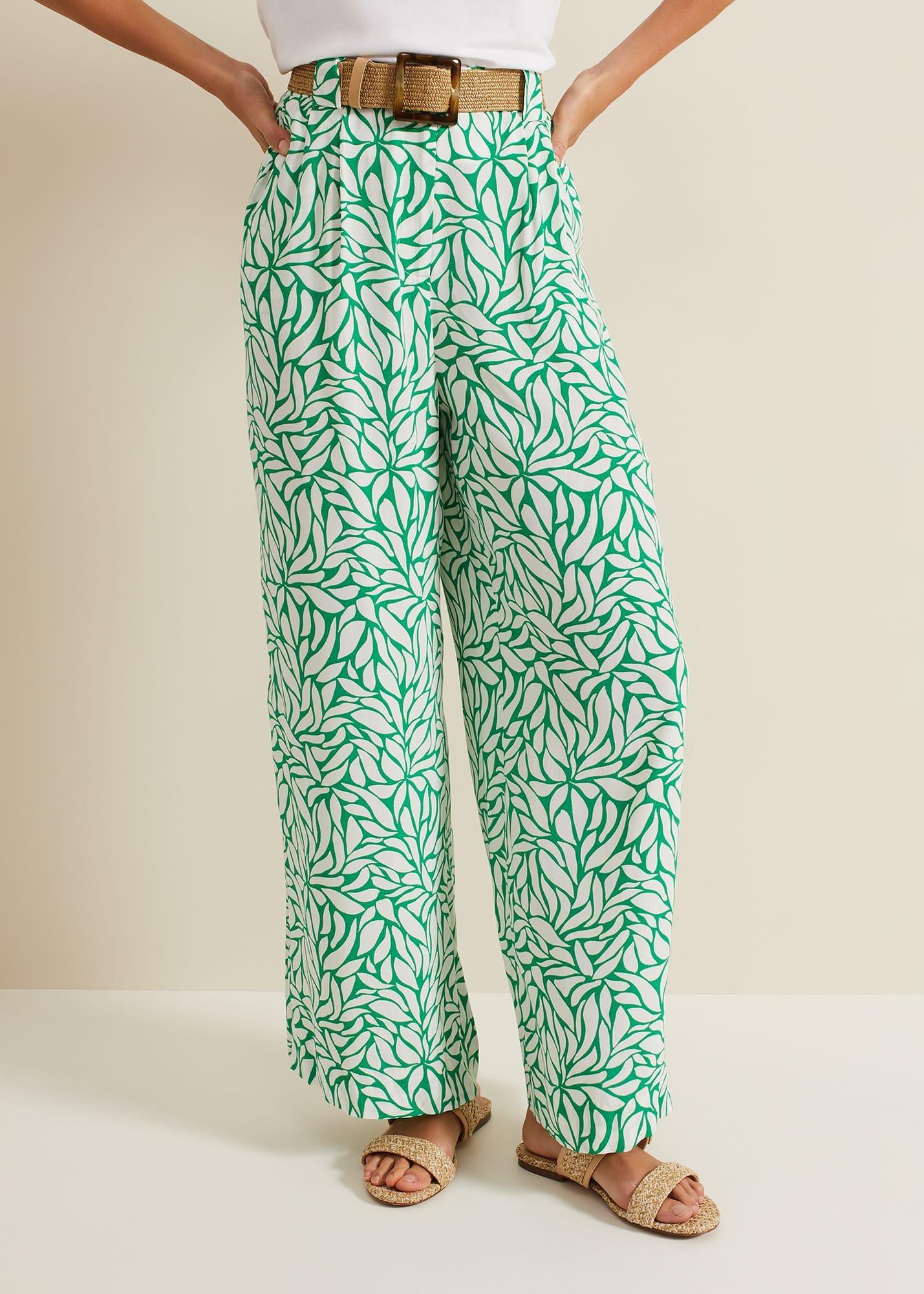 Nylah Printed Wide Leg Trousers