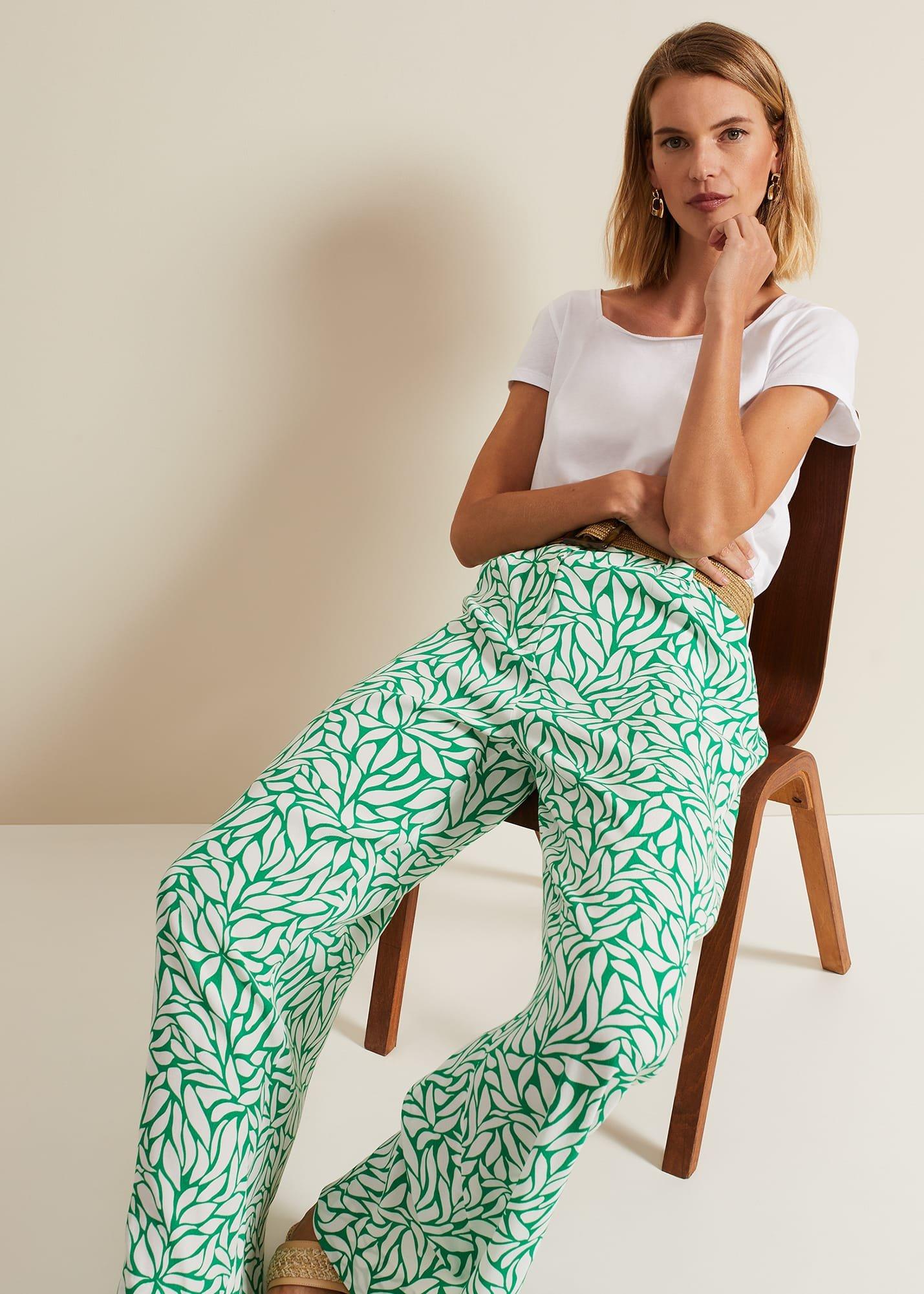 Nylah Printed Wide Leg Trousers