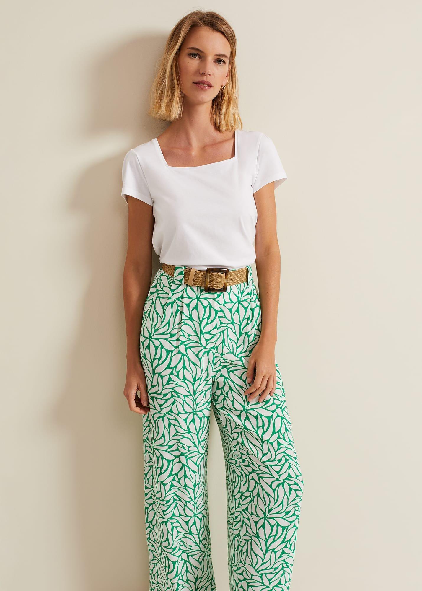Nylah Printed Wide Leg Trousers