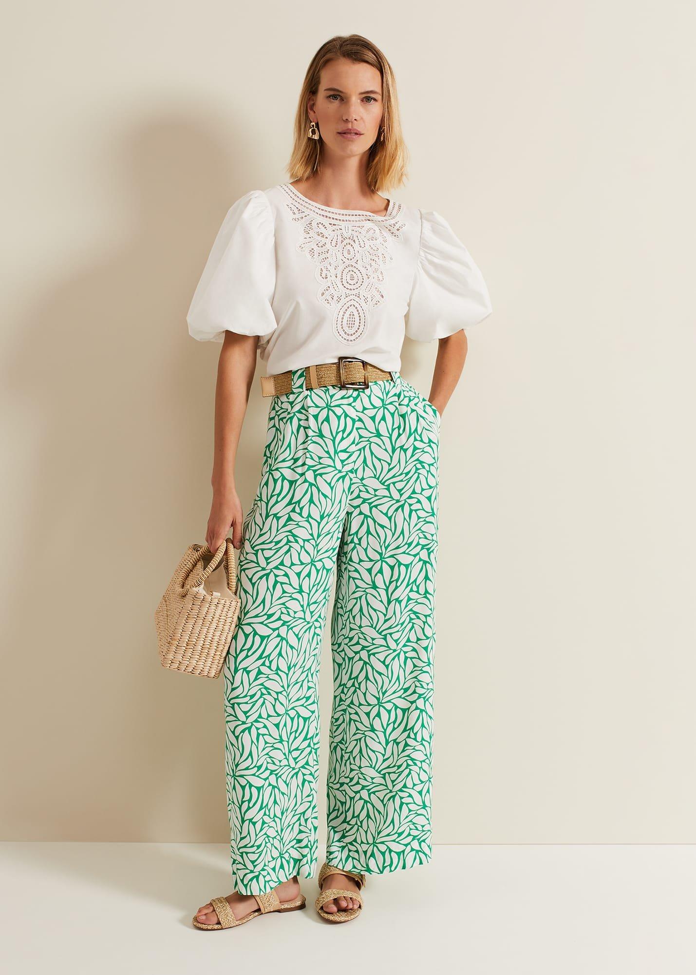 Nylah Printed Wide Leg Trousers