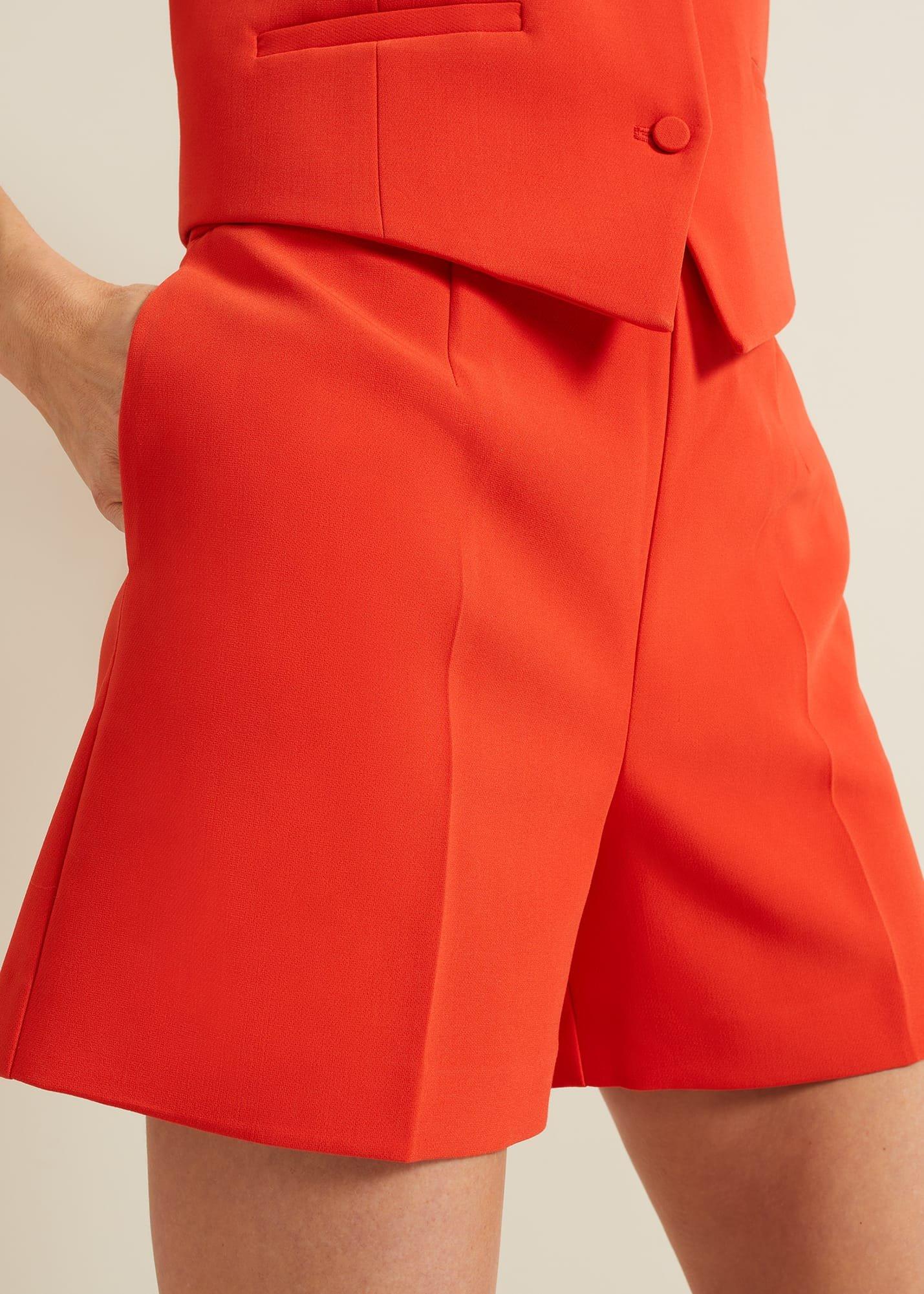 Aubrina Red Smart Shorts