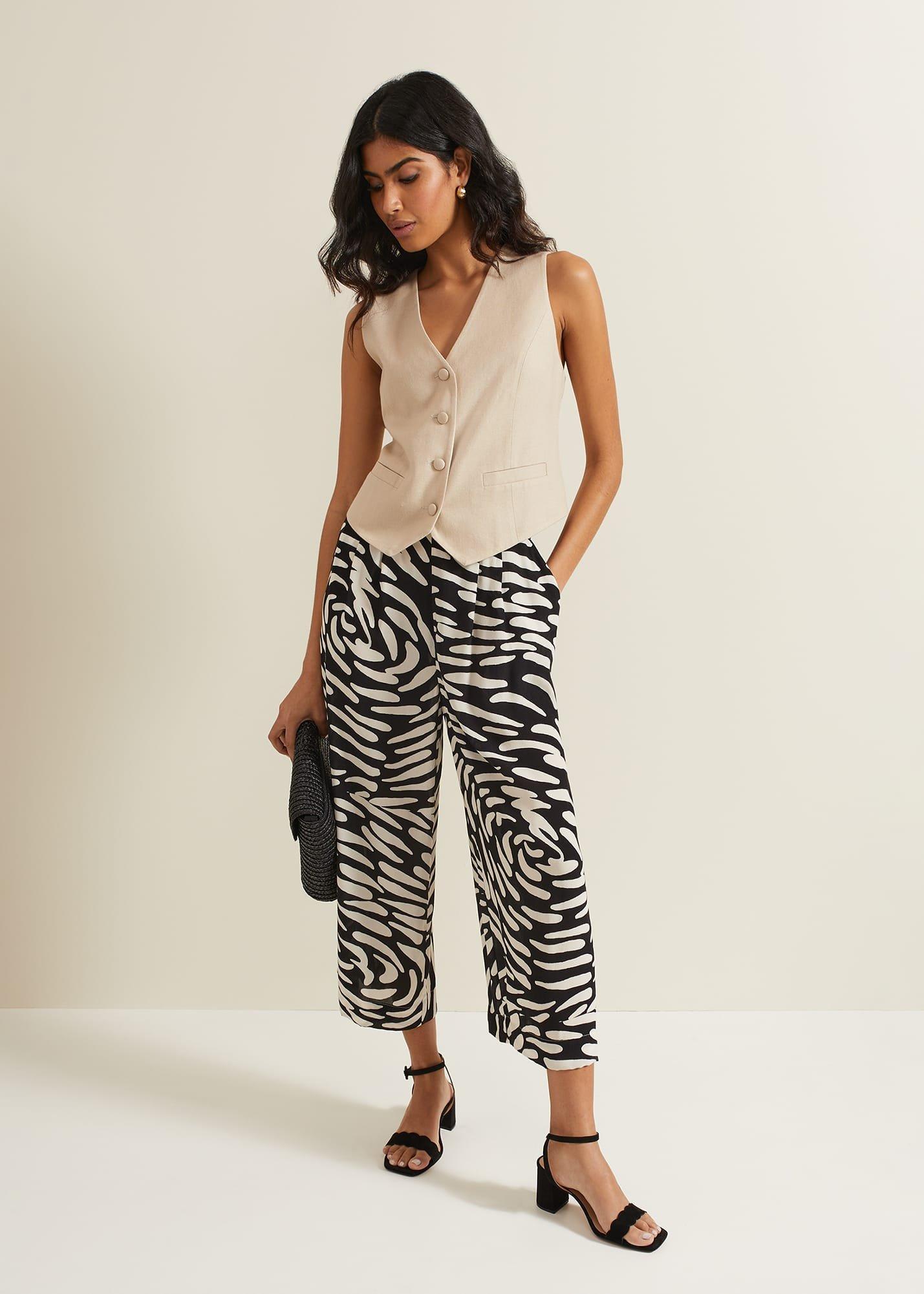 Malaya Abstract Print Culottes