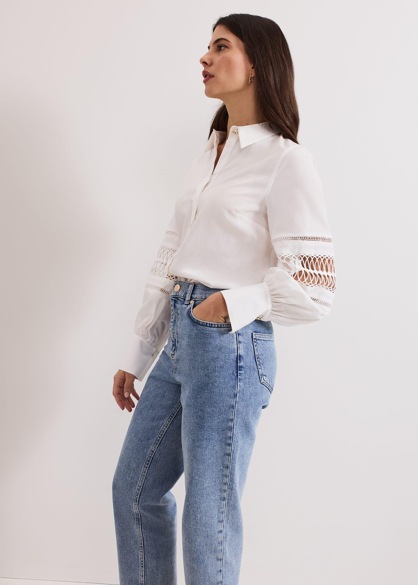 Lexi Mid Wash Crop Straight Jean