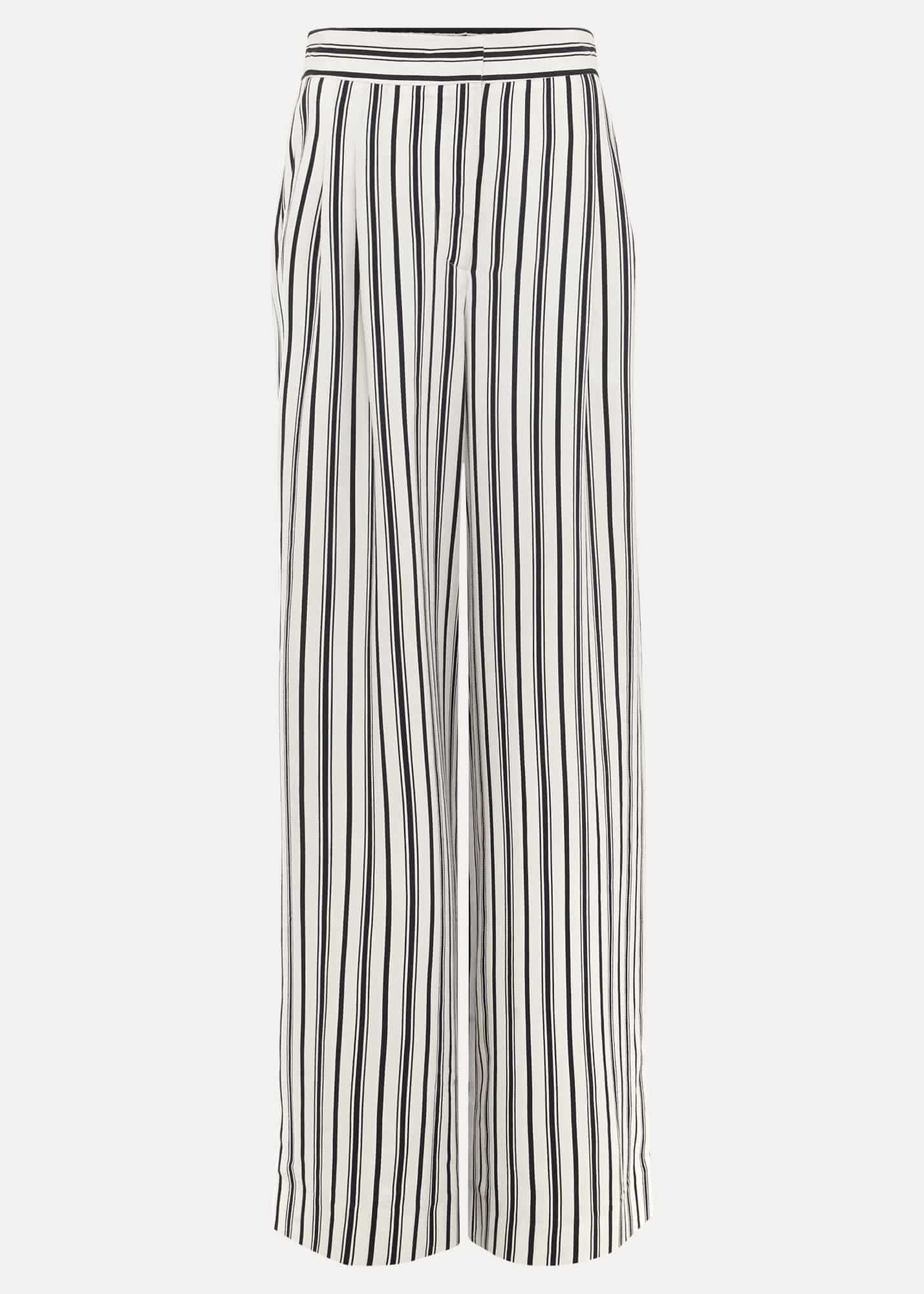 Selene Striped Wide Leg Suit Trousers