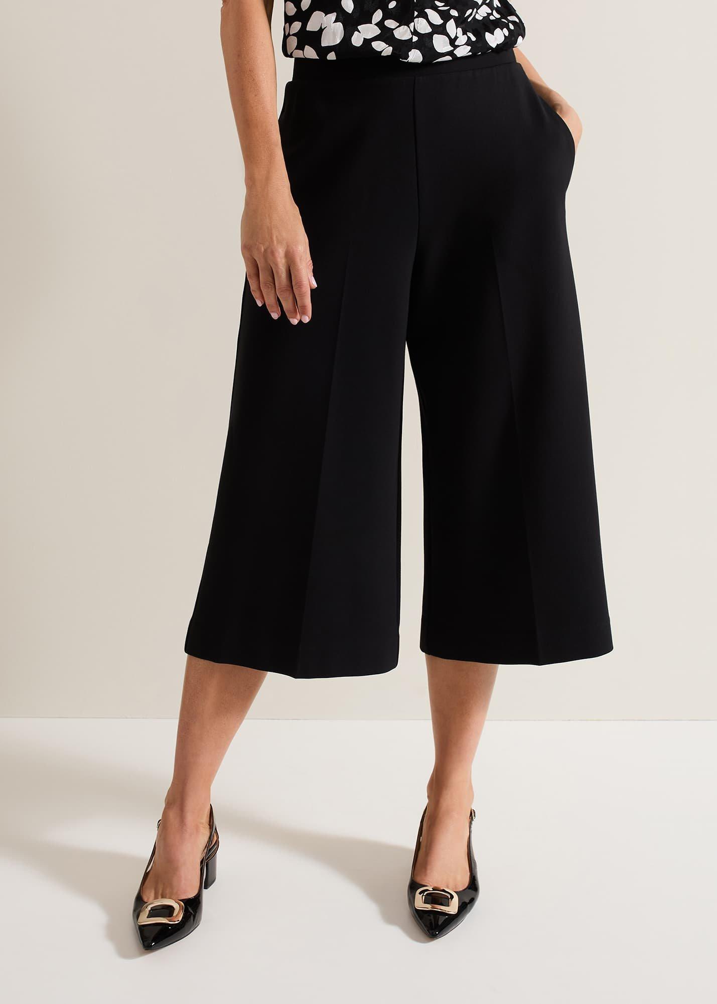 Lori Black Ponte Culottes