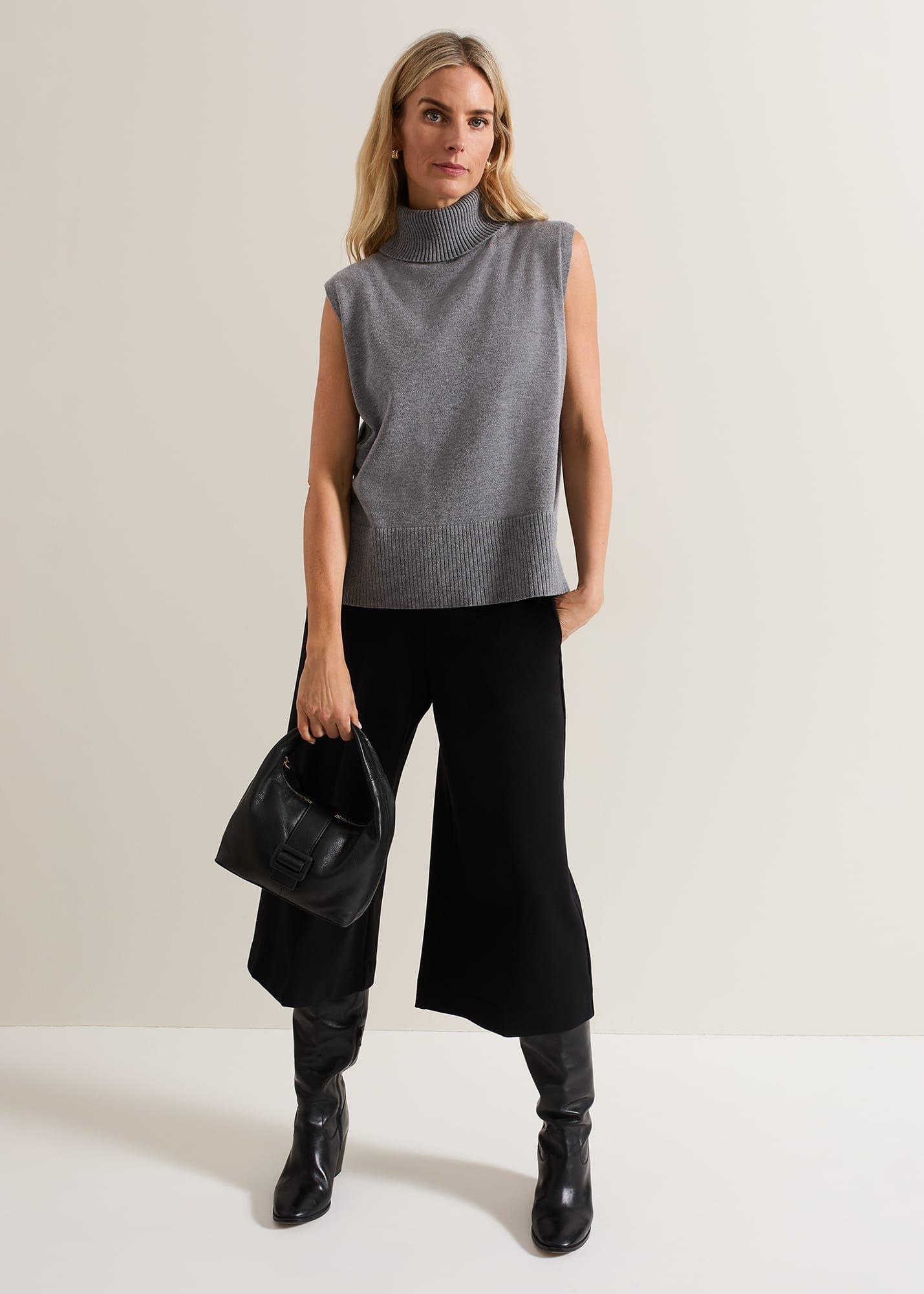 Lori Black Ponte Culottes