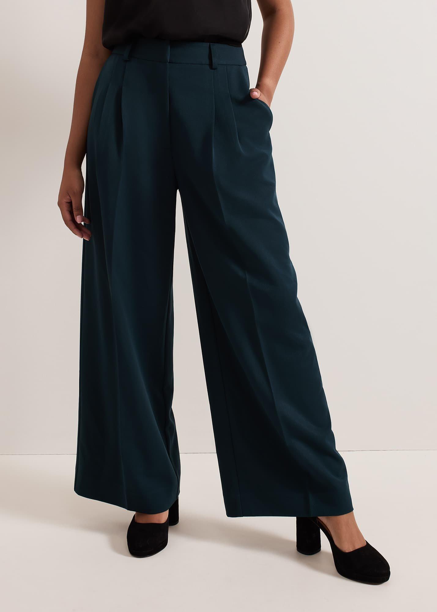 Petite Arabella Pleat Wide Leg Trousers