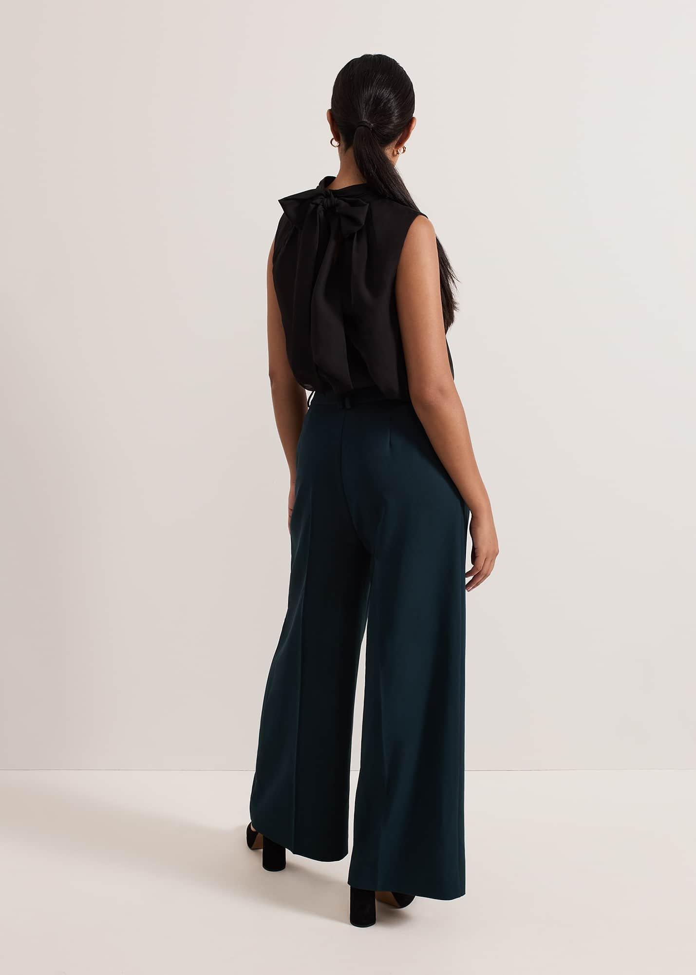 Petite Arabella Pleat Wide Leg Trousers