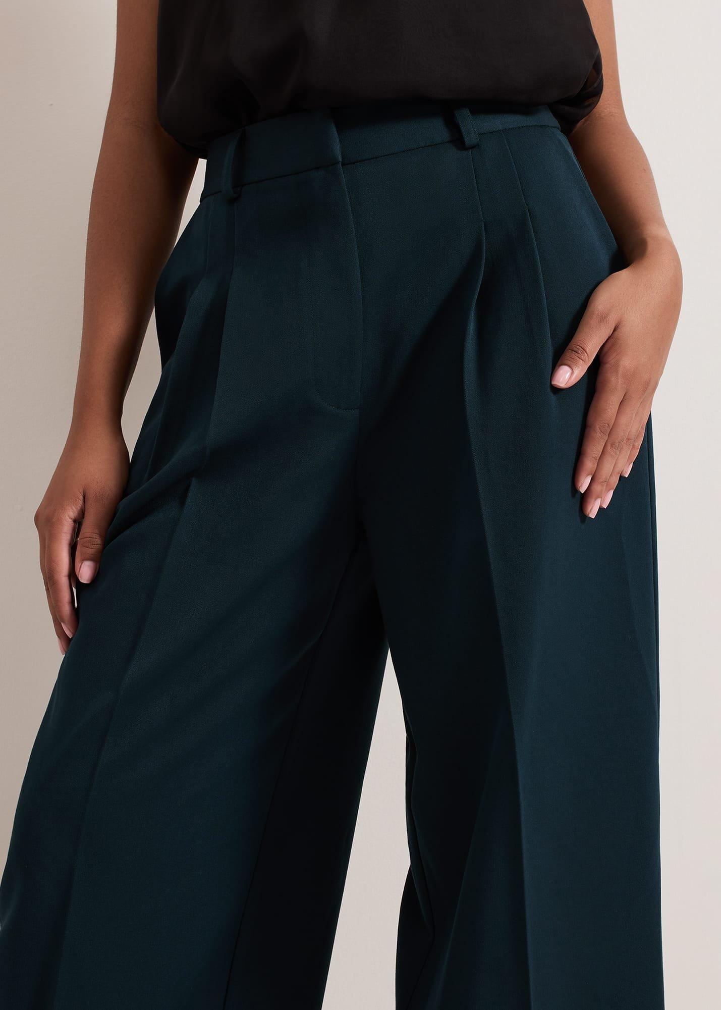 Petite Arabella Pleat Wide Leg Trousers